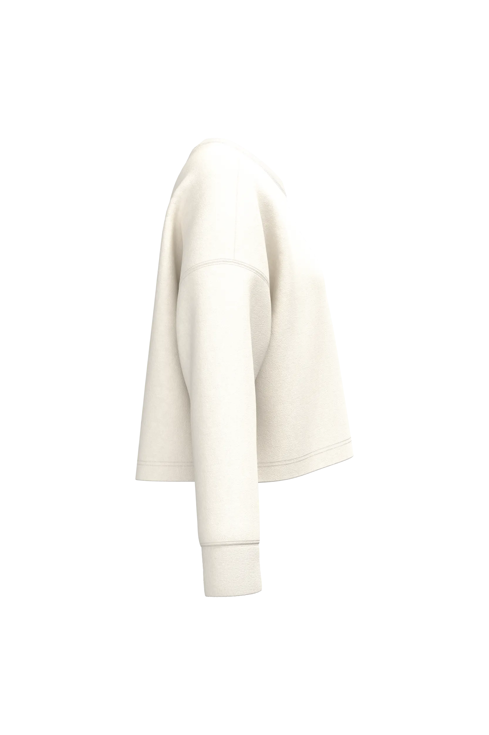 Sudadera crop cuello redondo mujer