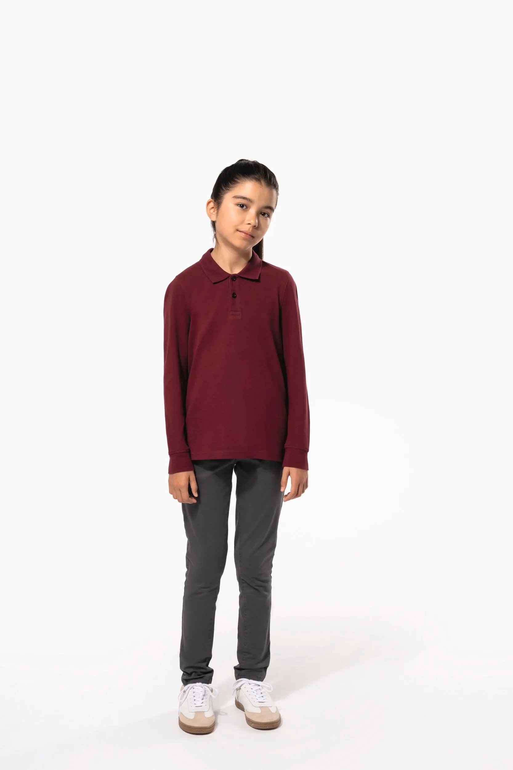 Polo manga larga infantil