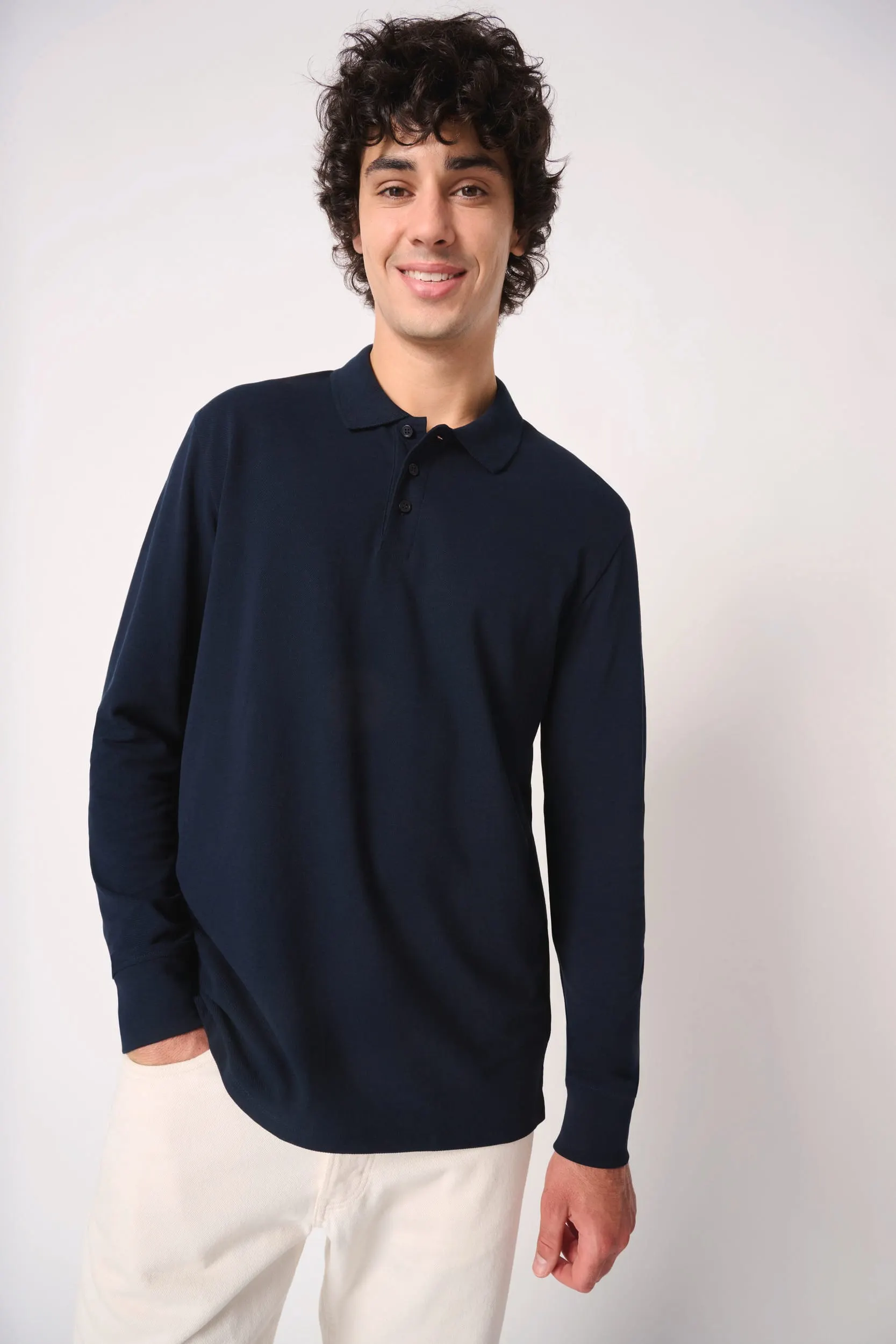 Polo punto piqué LSL hombre