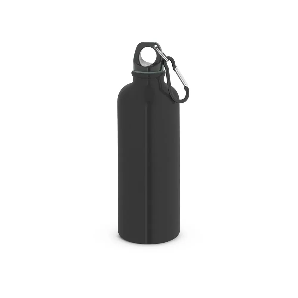 KELCE. Botella de acero inoxidable de pared simple con mosquetón de 550 ml