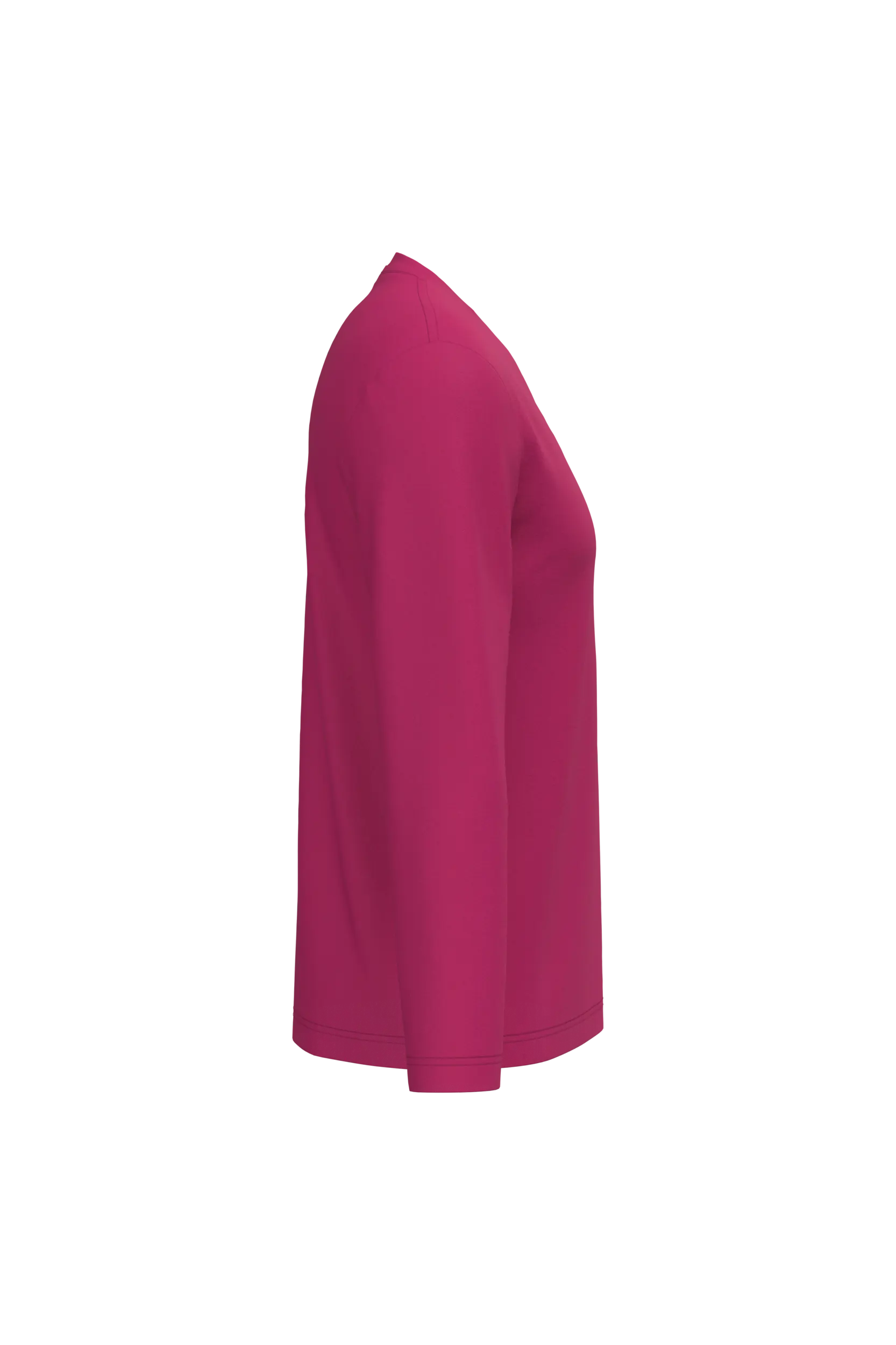 Camiseta manga larga y cuello de pico hombre