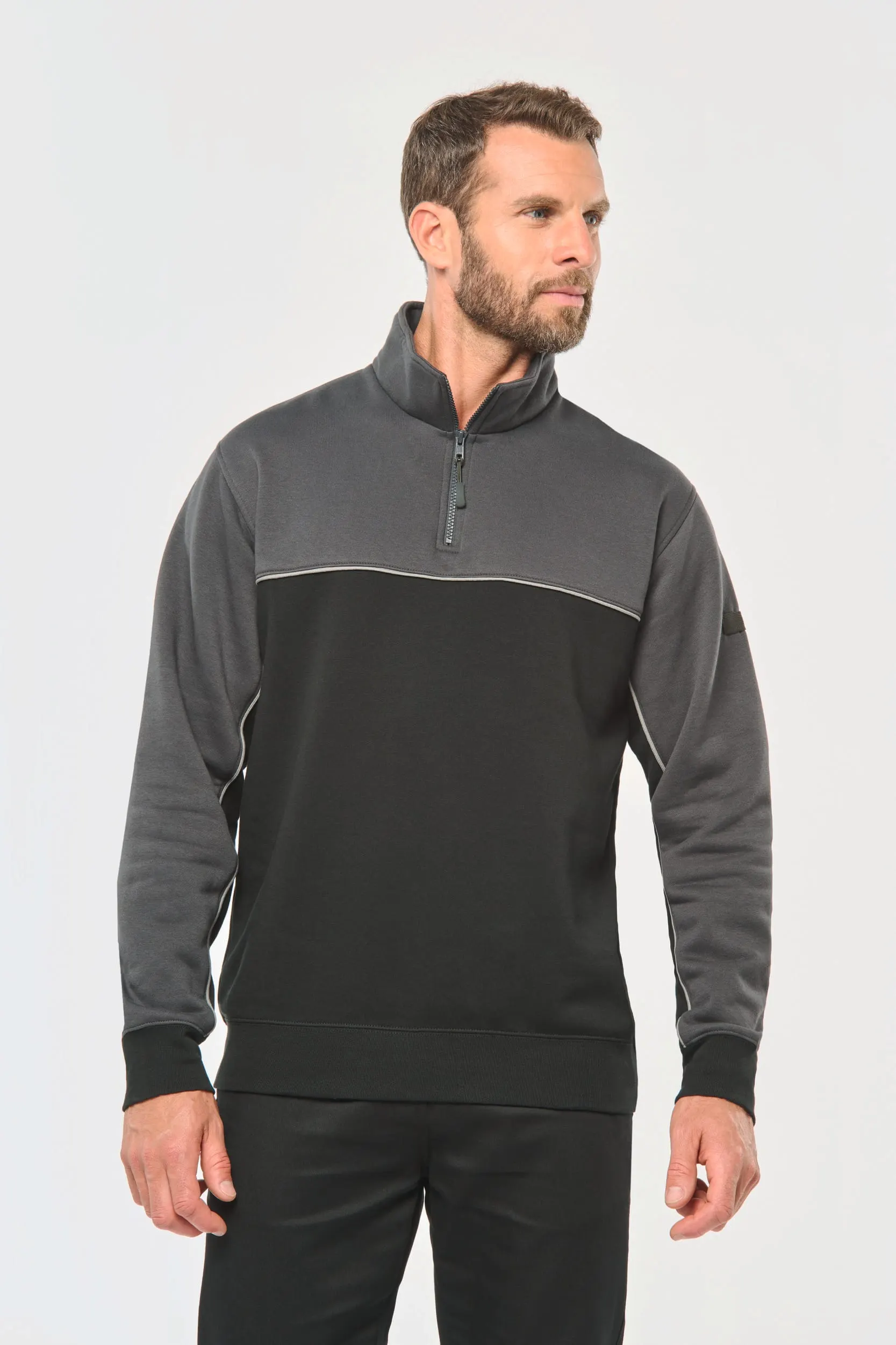 Sudadera 1/4 cremallera ecorresponsable– Unisex