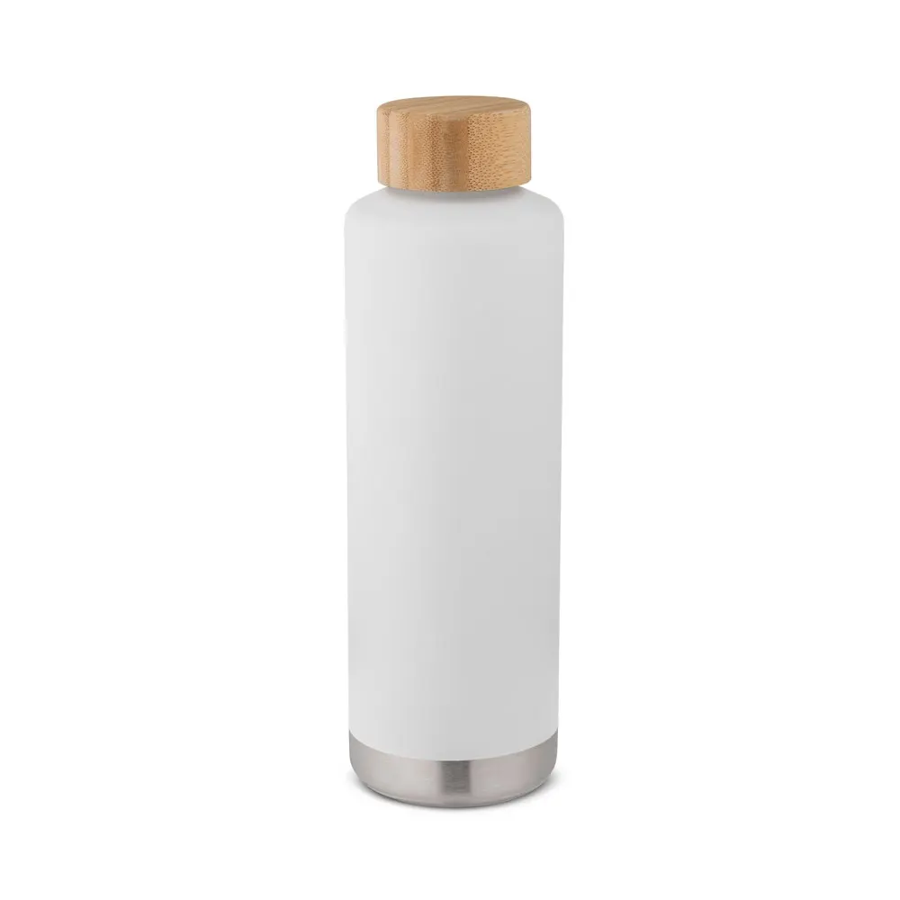 NORRE BOTTLE. Botella de acero inoxidable (36% reciclado) con pared doble de insolacion al vacío 640 mL