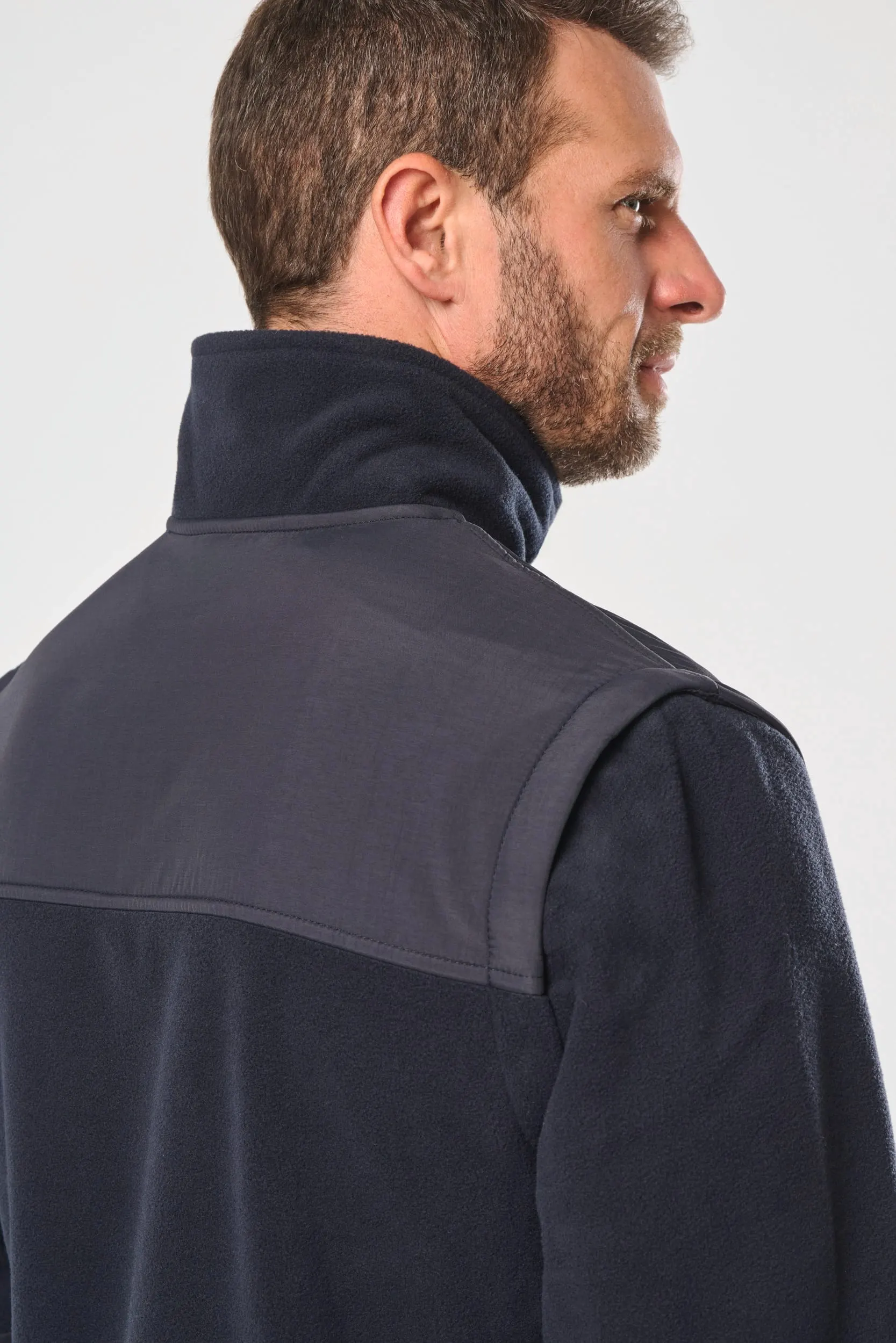 Chaqueta polar con mangas amovibles hombre