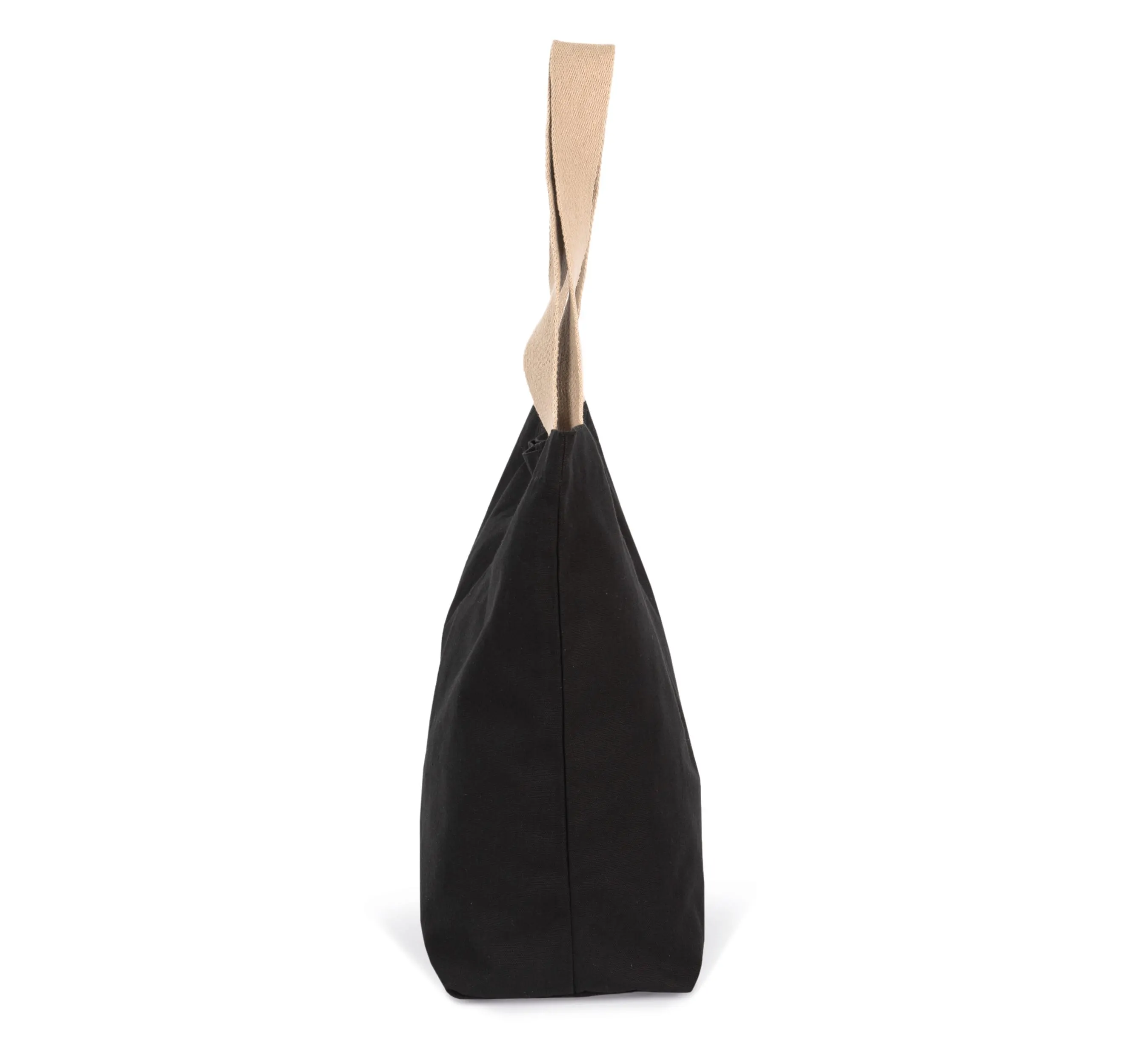 Bolsa shopper reciclada grande con fuelle en el fondo