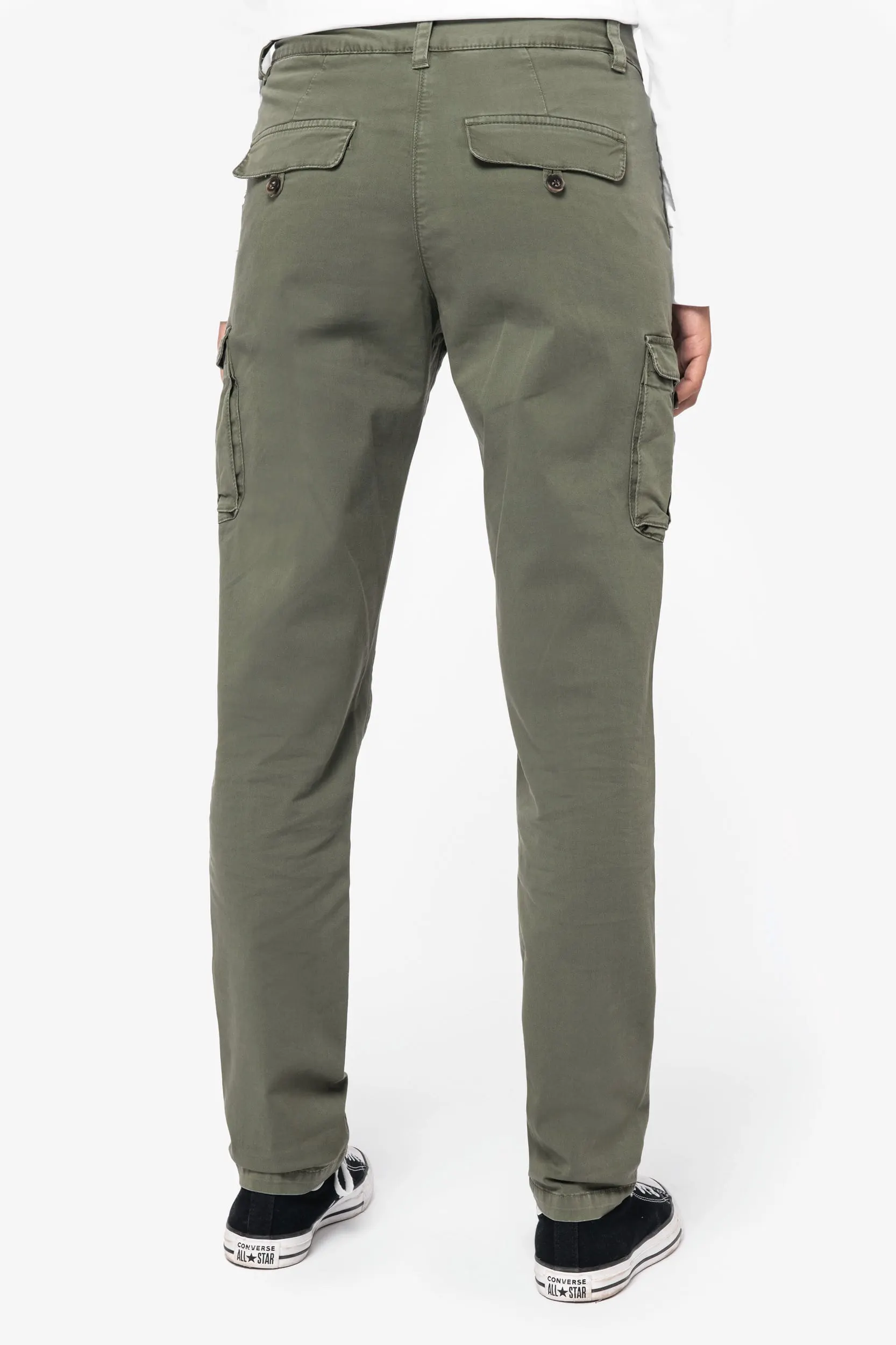 Pantalón cargo ecorresponsable efecto lavado mujer
