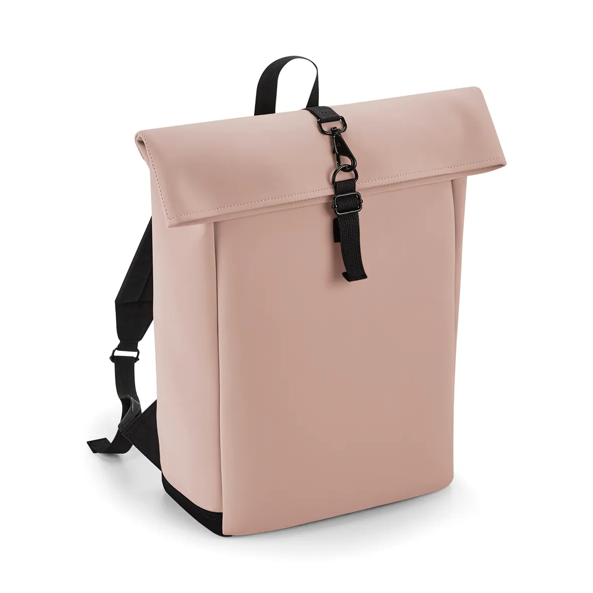 Mochila de poliuretano mate con solapa enrollable<br/>