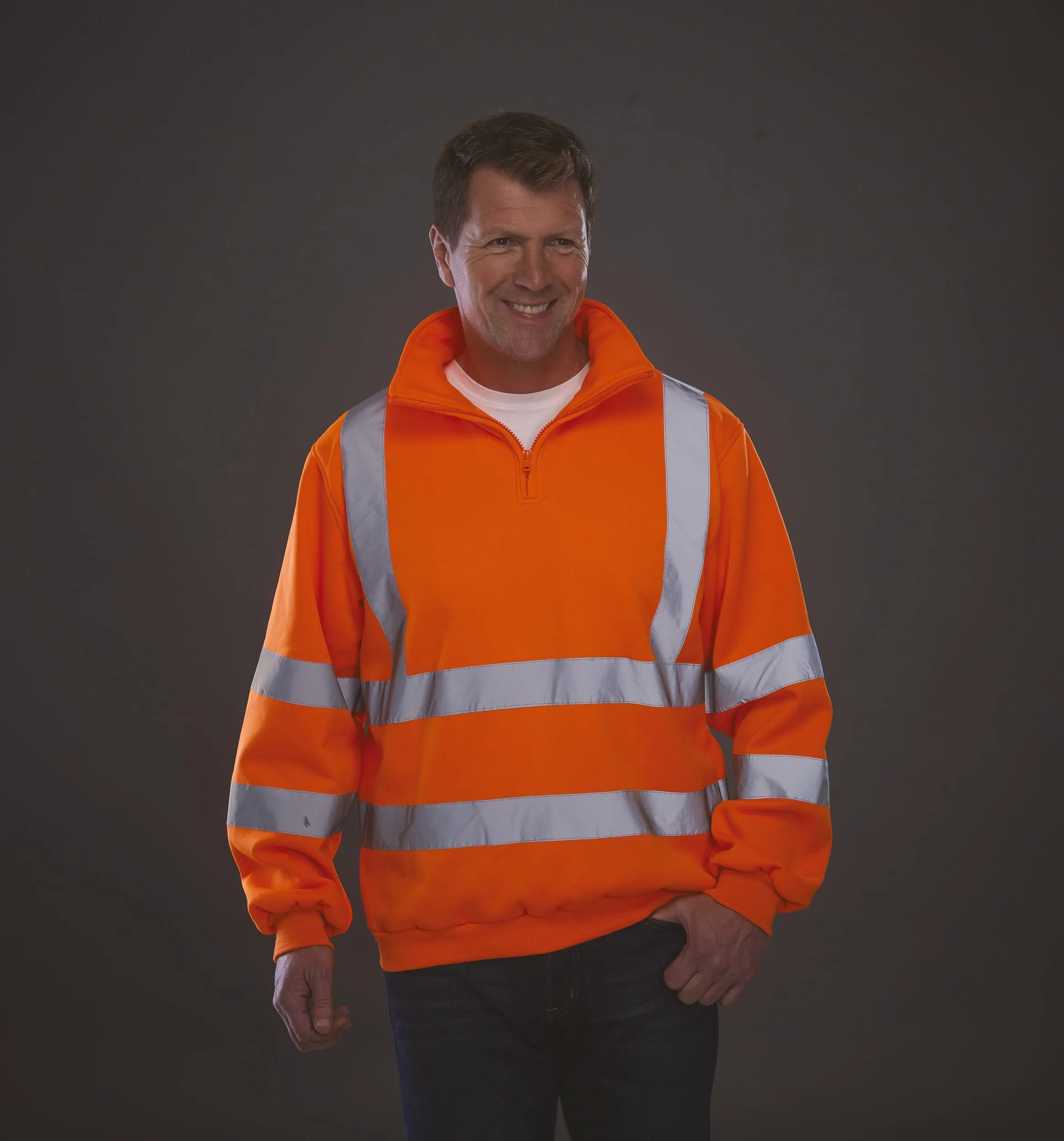 Sudadera Alta Visibilidad 1/4 cremallera