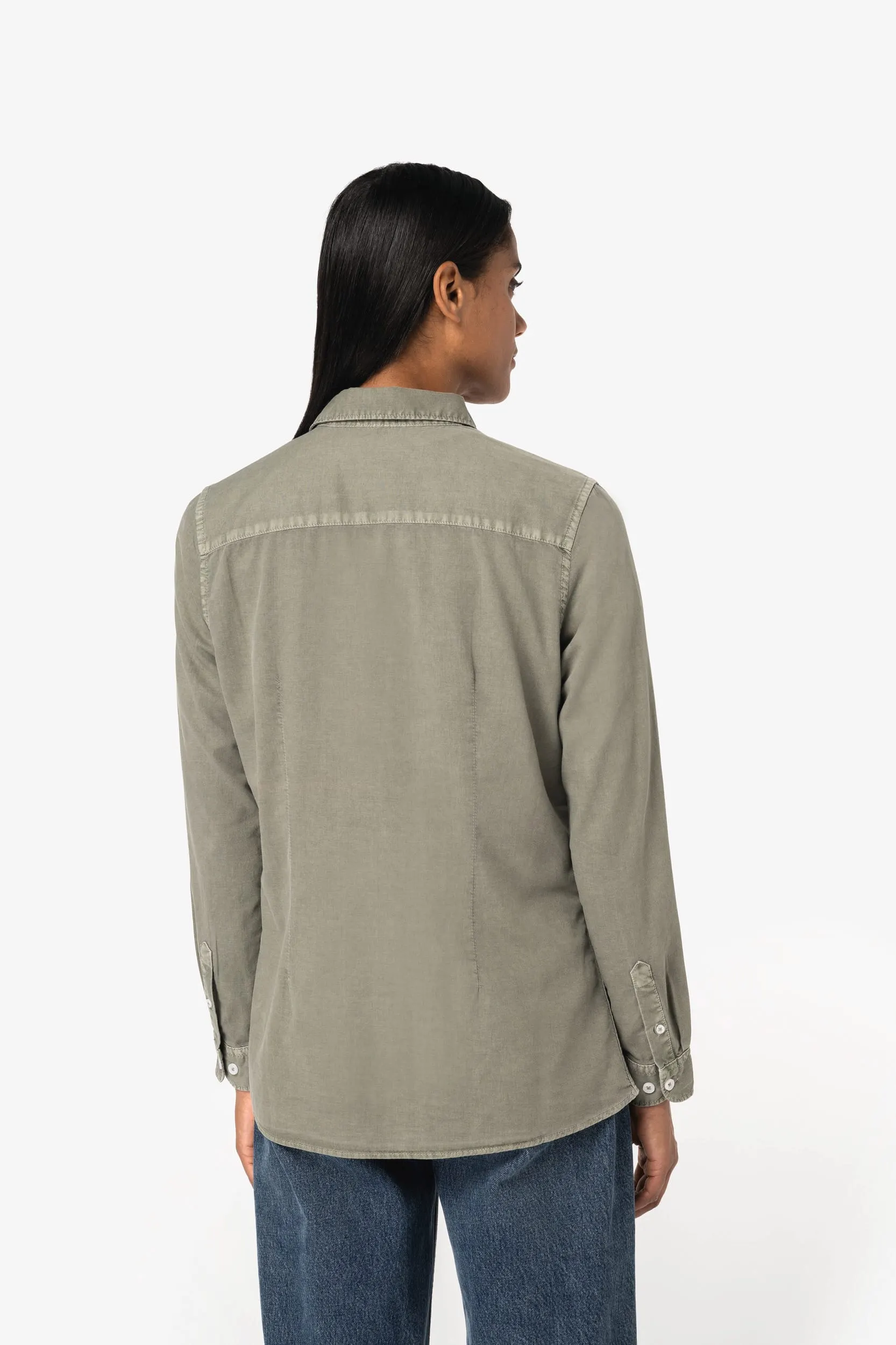 Camisa ecorresponsable efecto lavado mujer