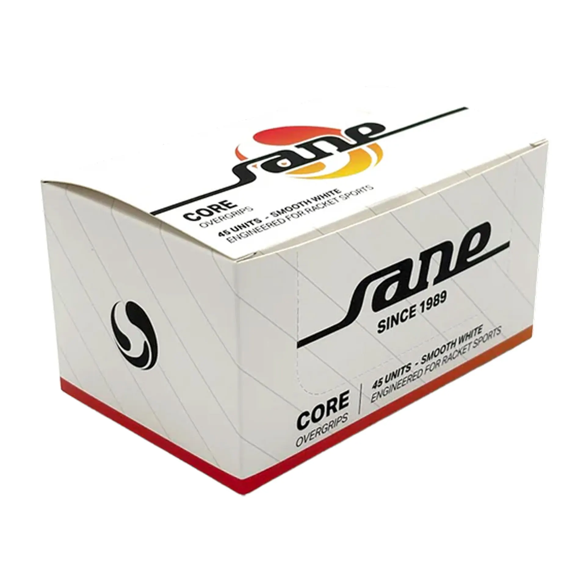 CAJA DE 45 OVERGRIPS SANE CORE LISOS BLANCOS