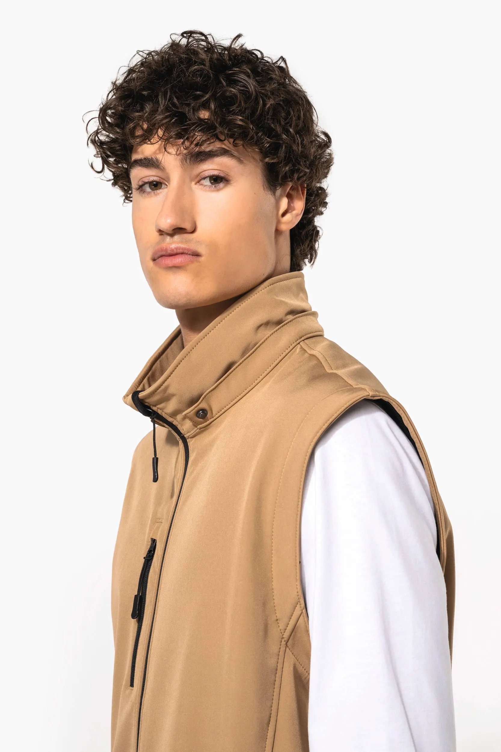 Chaquetas softshell 3 capas con capucha y mangas extraíbles unisex