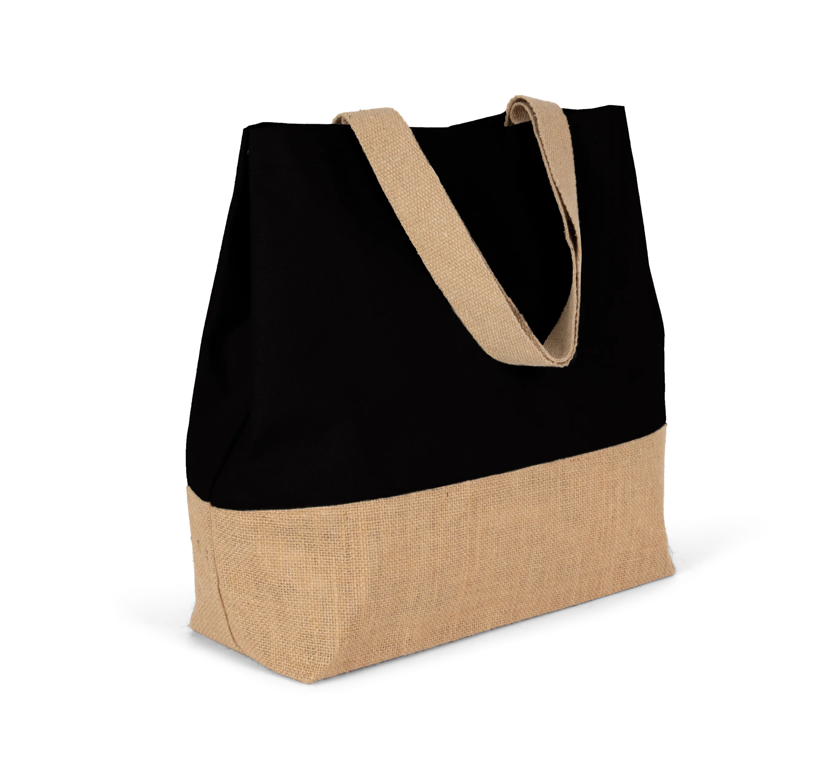 Bolsa shopper de yute & algodón canvas