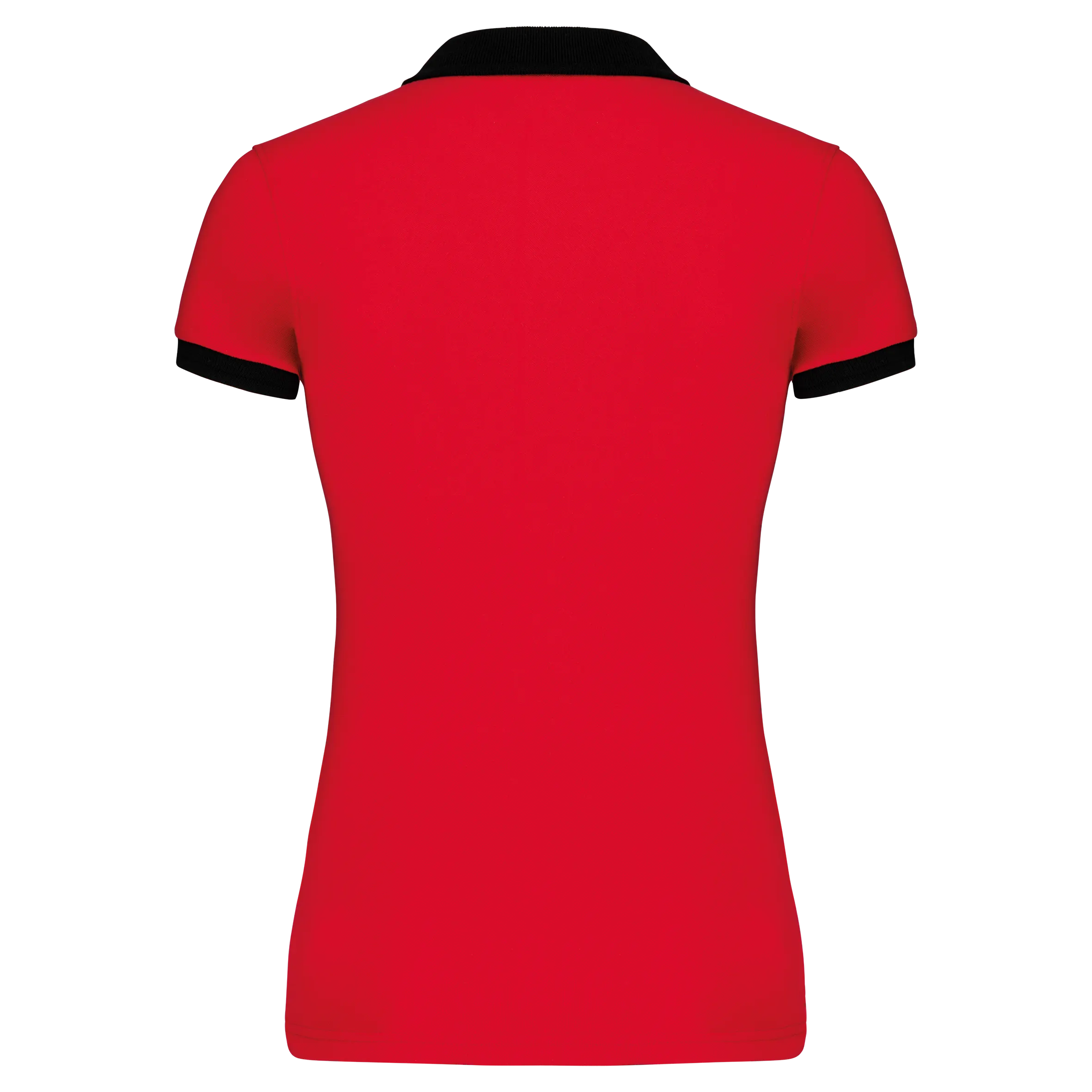 Polo piqué bicolor mujer