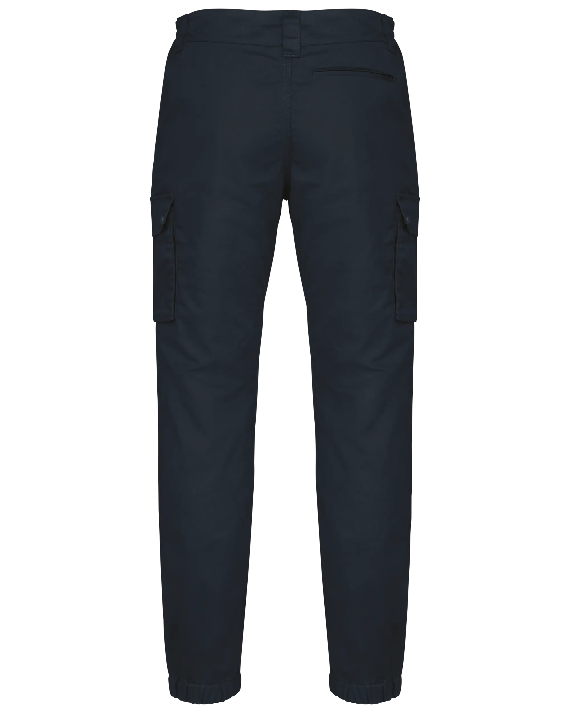 Pantalón tipo cargo unisex con bajo elástico