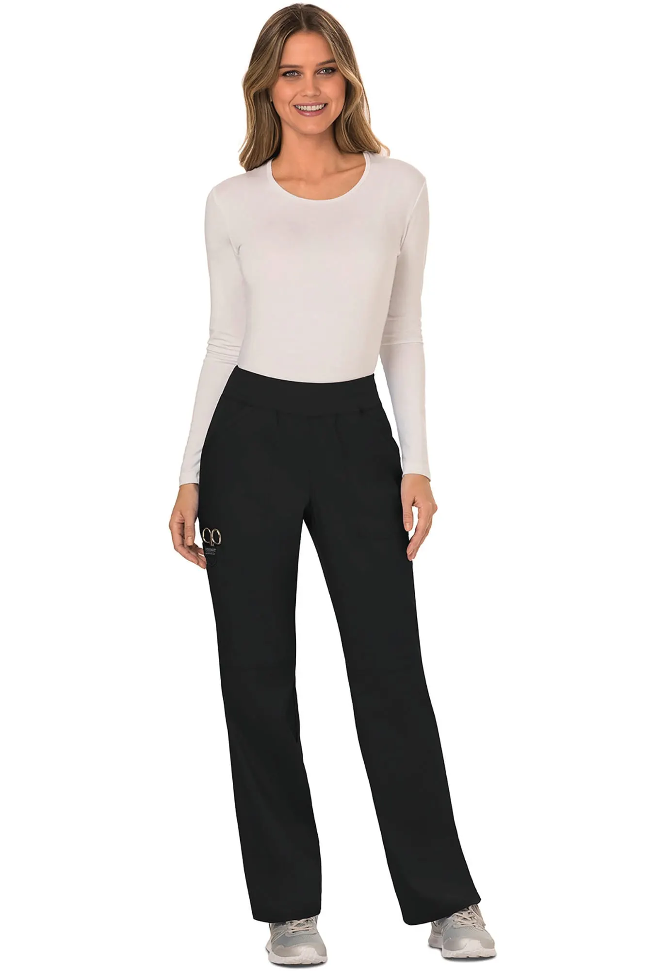 Pantalones tipo cargo de tiro medio mujer