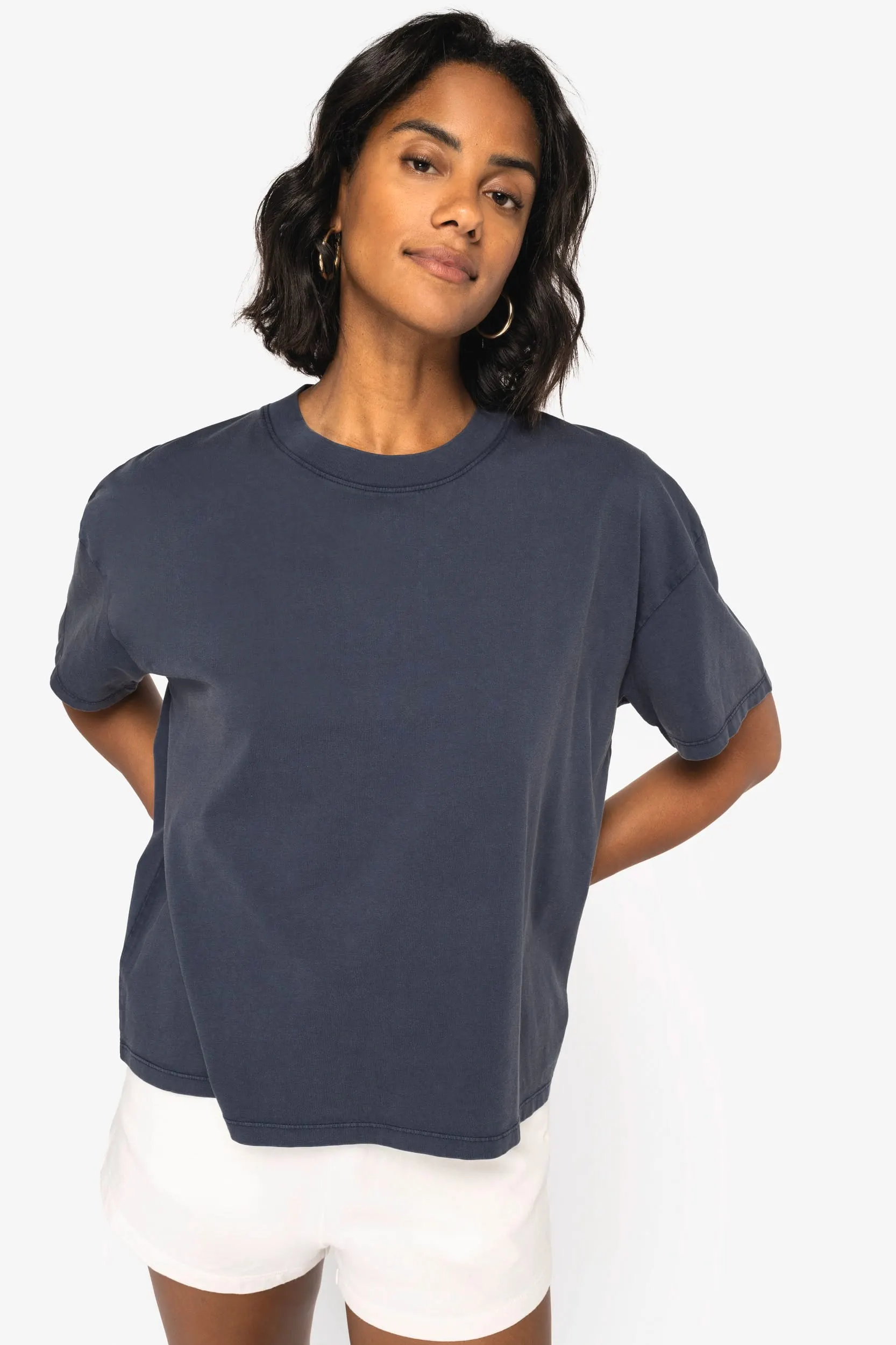 Camiseta ecorrersponsable oversize efecto lavado mujer