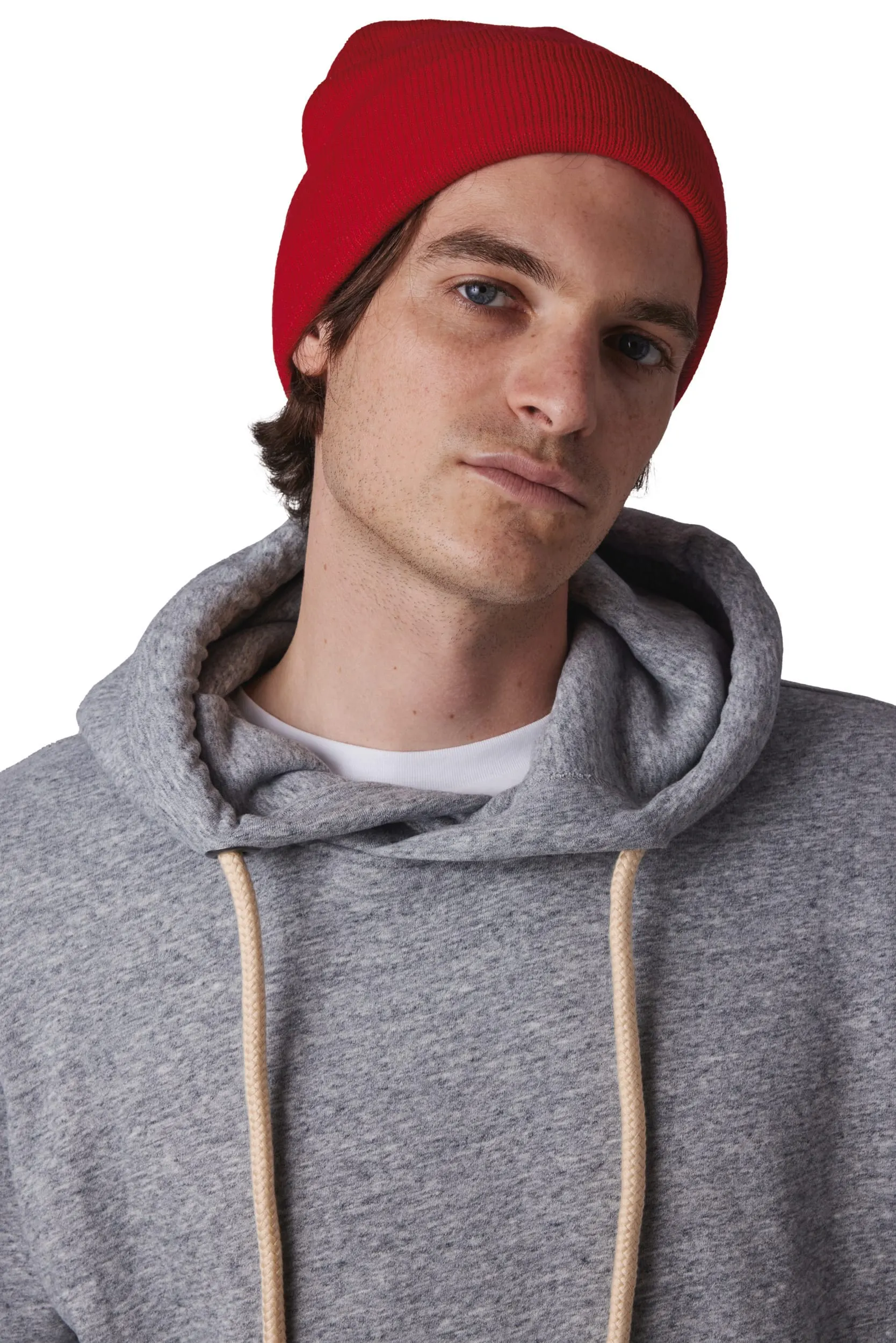 Gorro punto reciclado con dobladillo