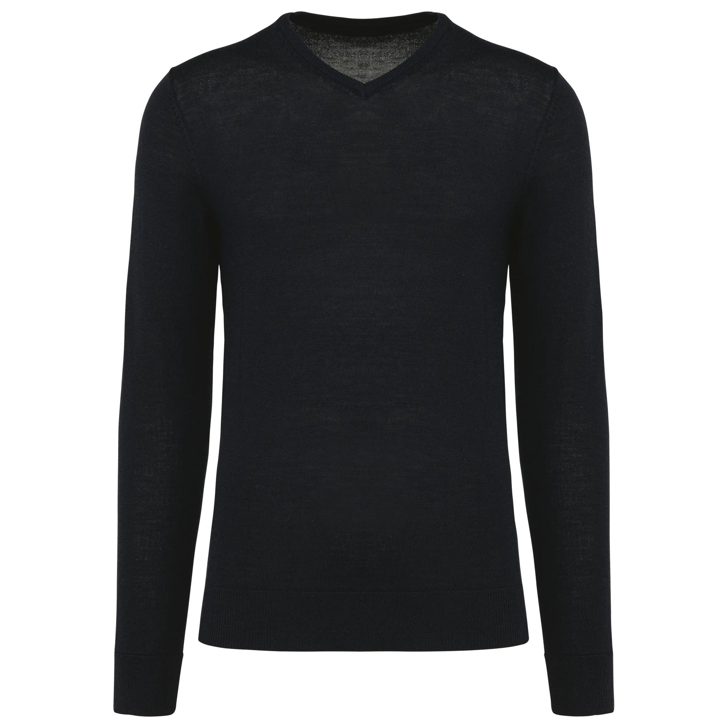Jersey lana merina cuello de pico hombre