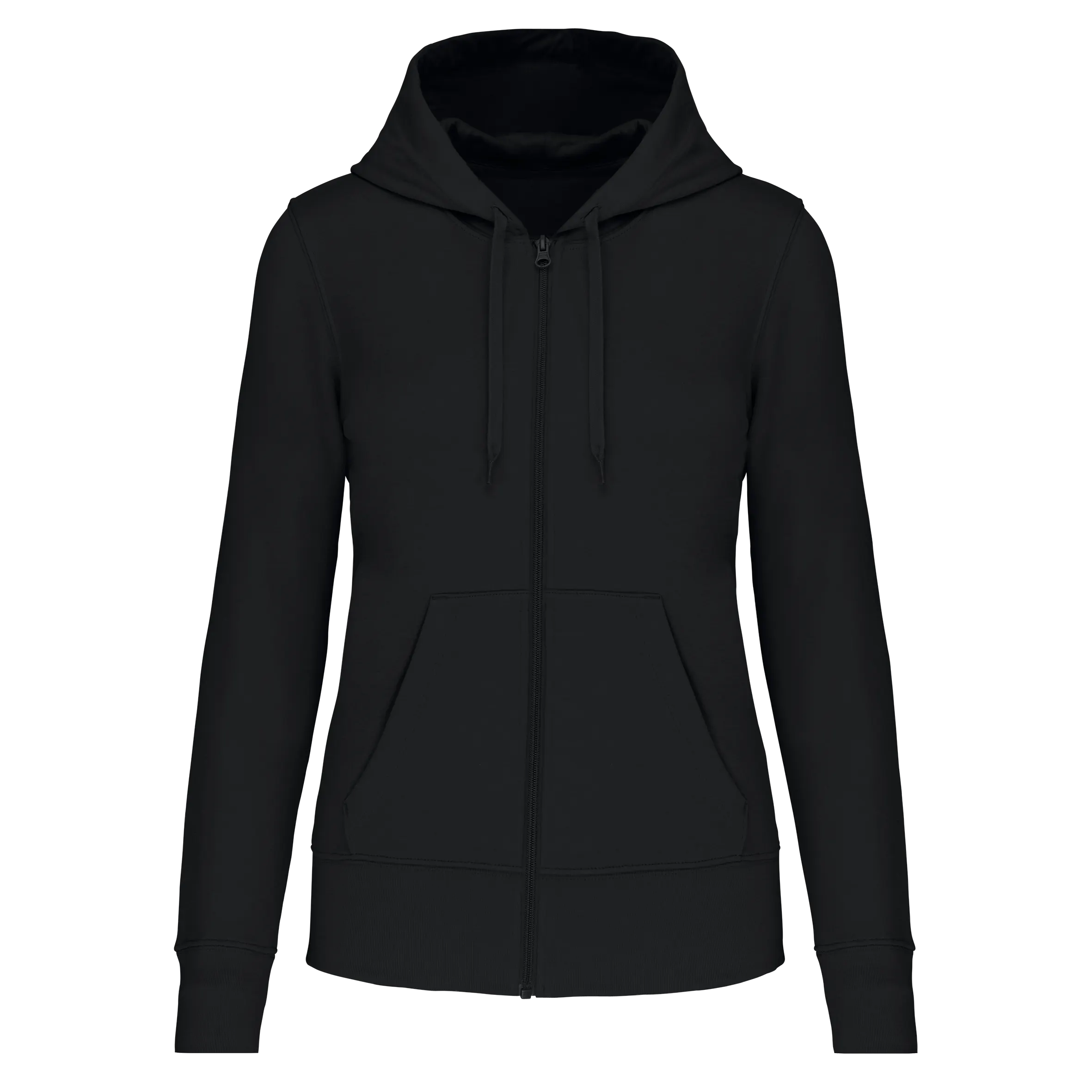 Sudadera con capucha y cremallera ecorresponsable mujer