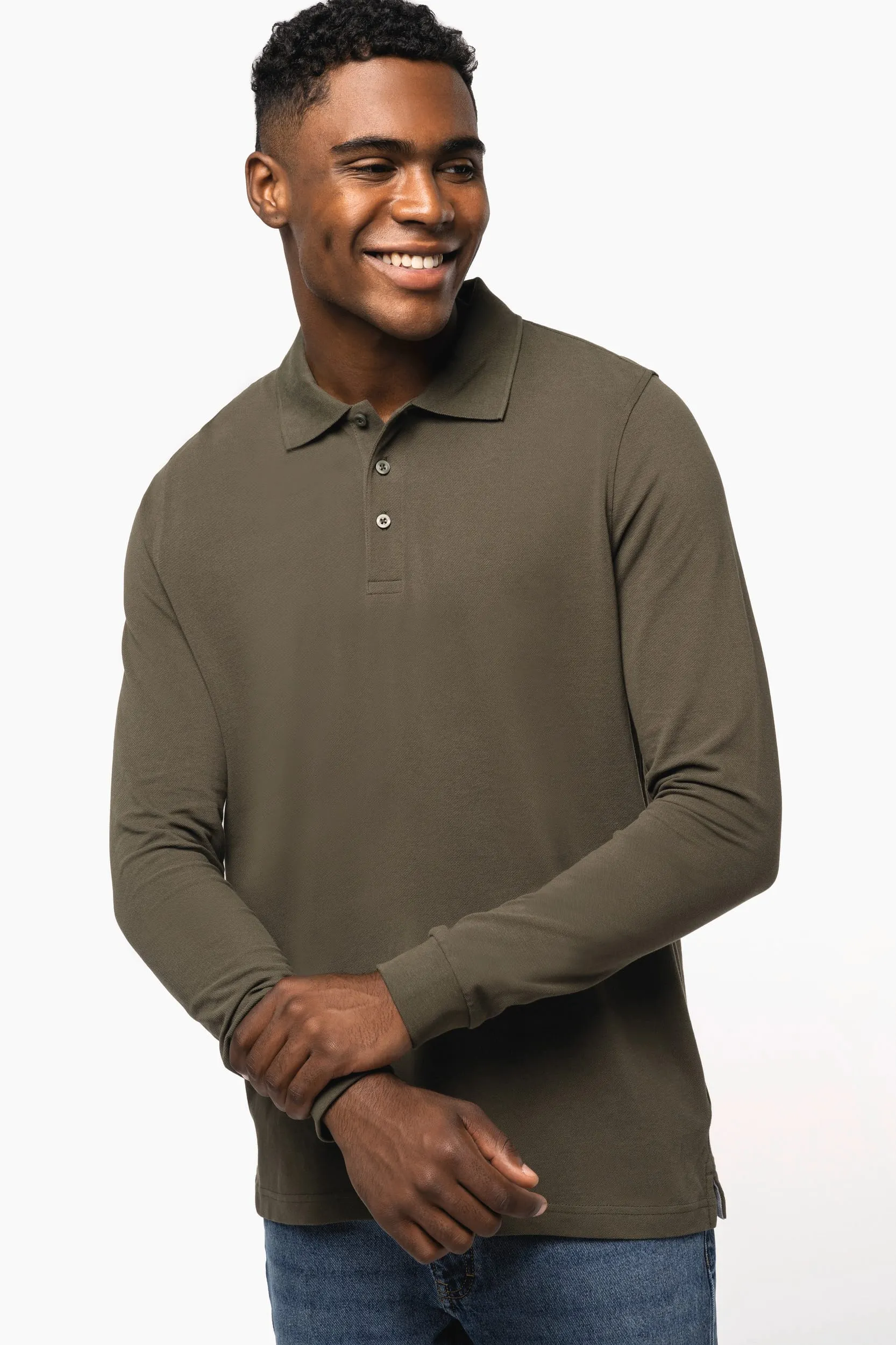 Polo manga larga hombre