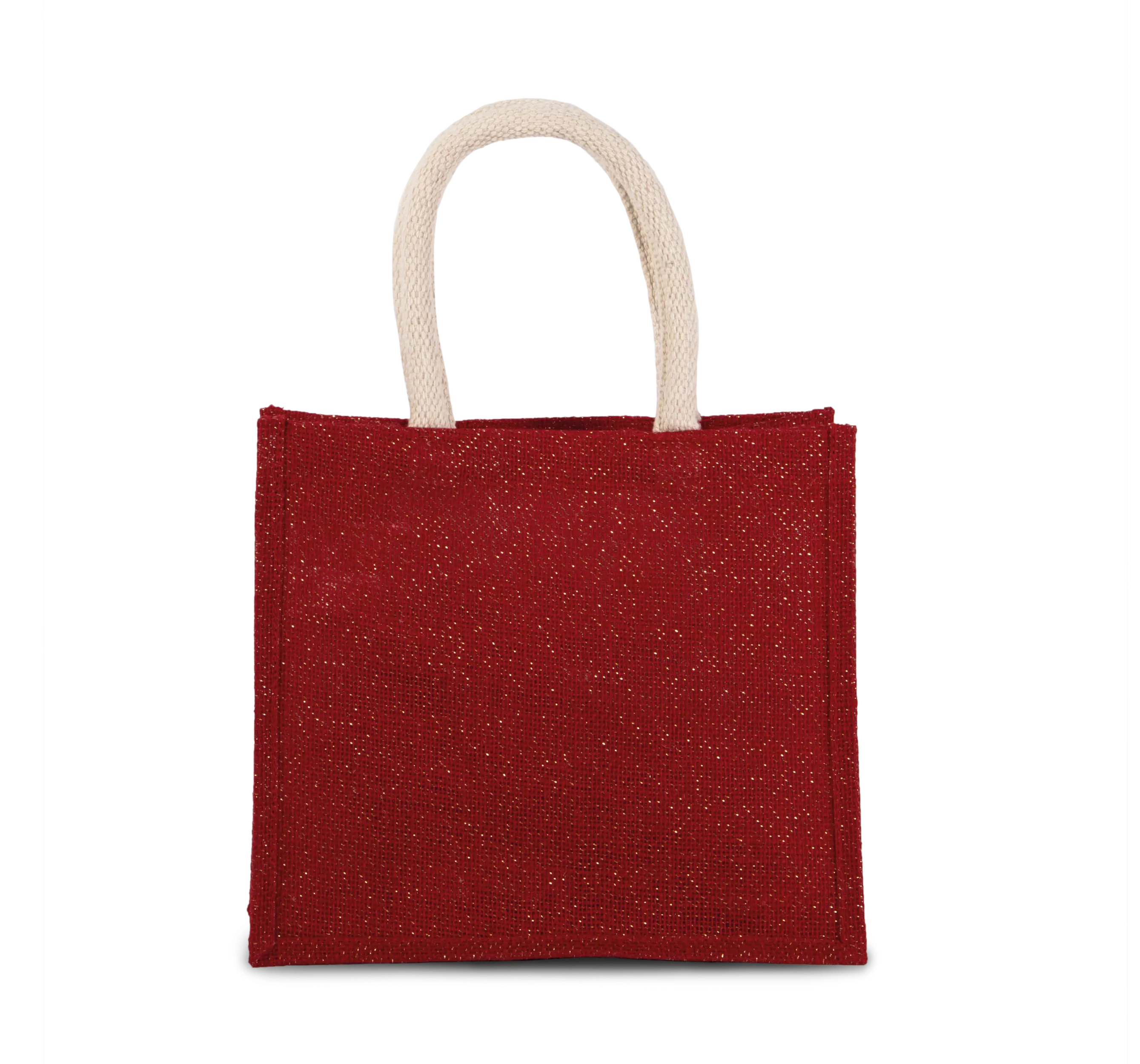 Bolsa estilo tote de tela de yute, modelo mediano