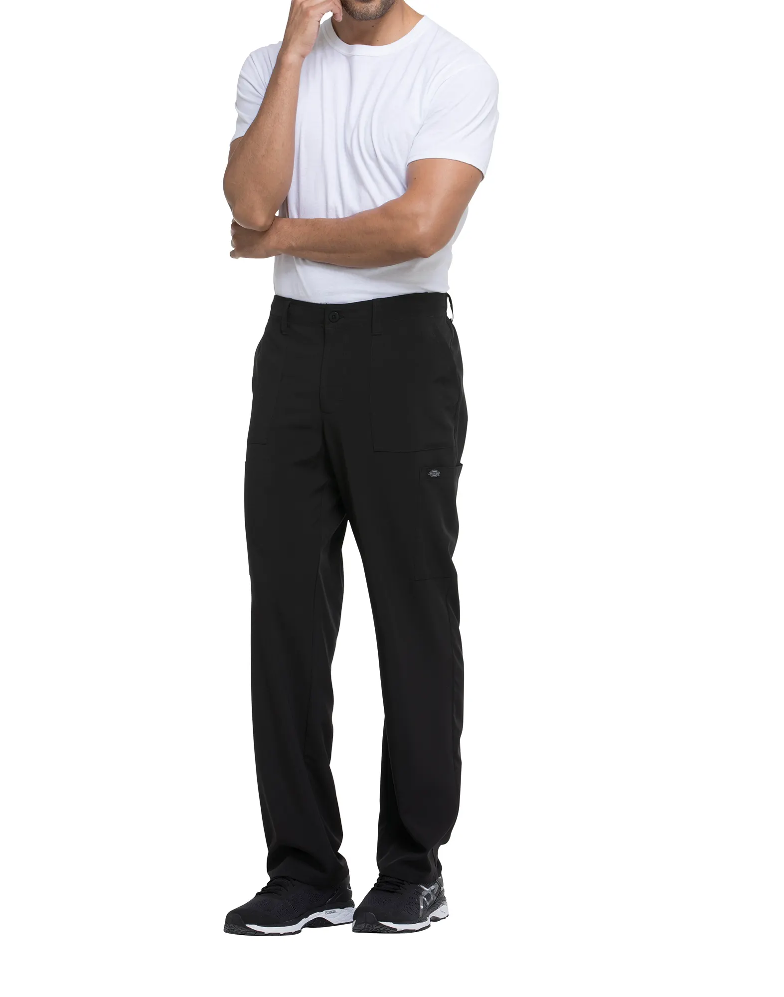 Pantalón con cordón de ajuste y tiro estándar hombre<br/>