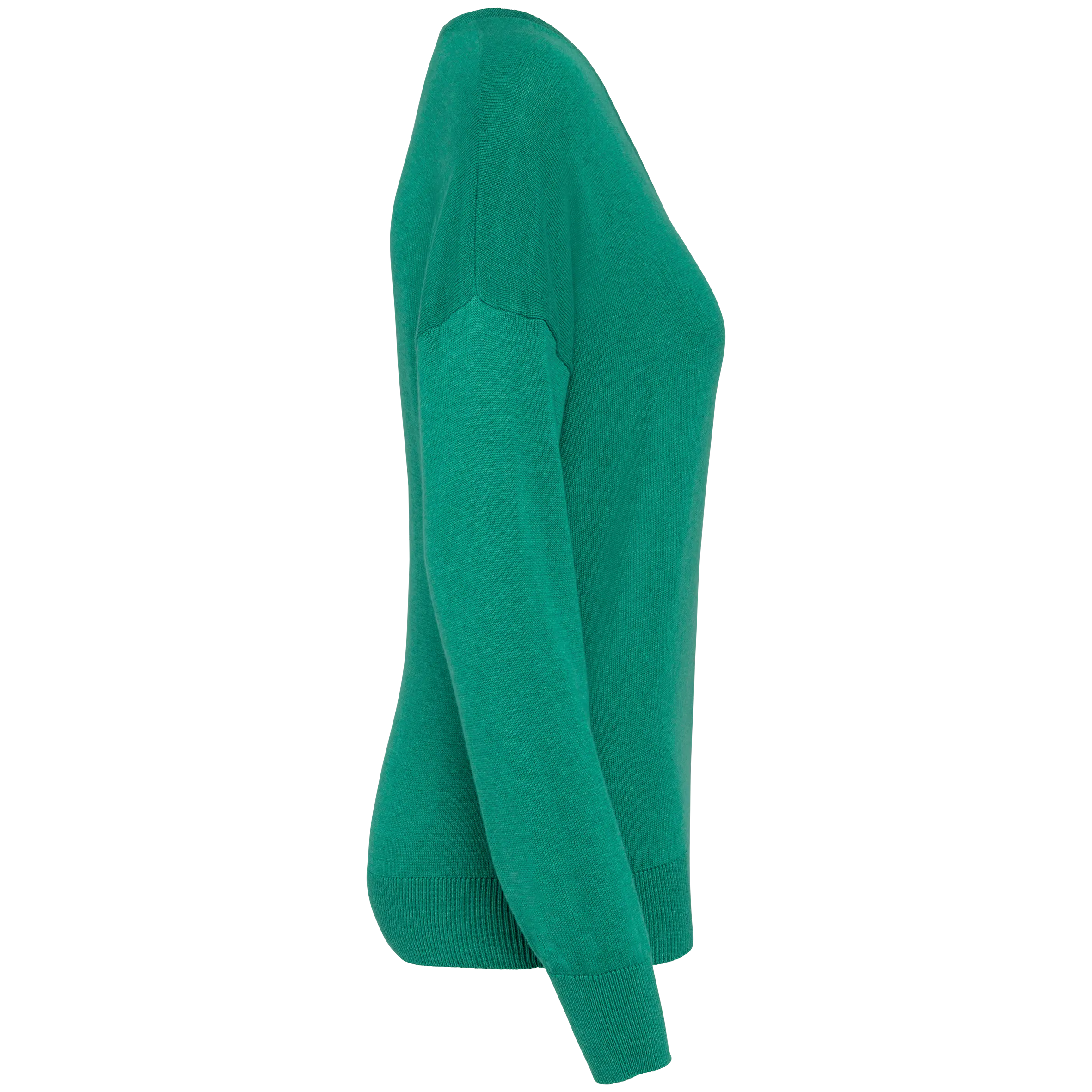 Jersey ecorresponsable cuello de pico de lyocell mujer
