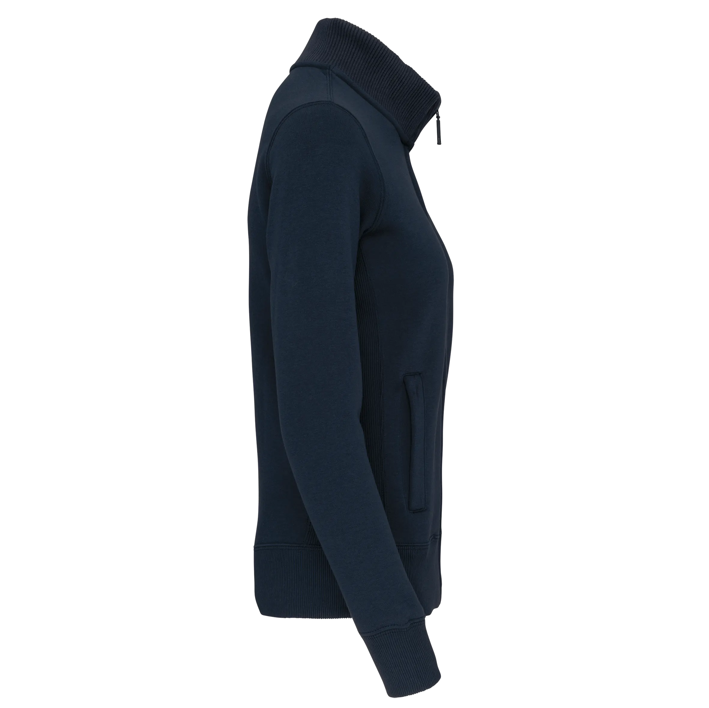Chaqueta de felpa con cremallera mujer