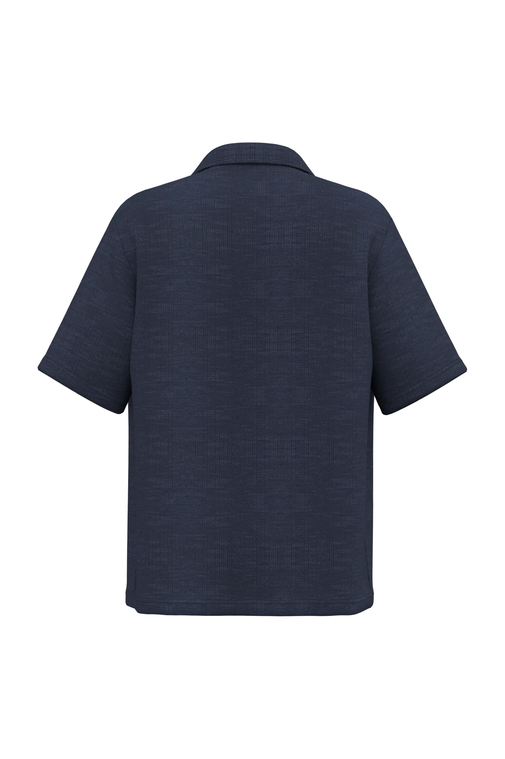 Camisa texturizada de manga corta para hombre