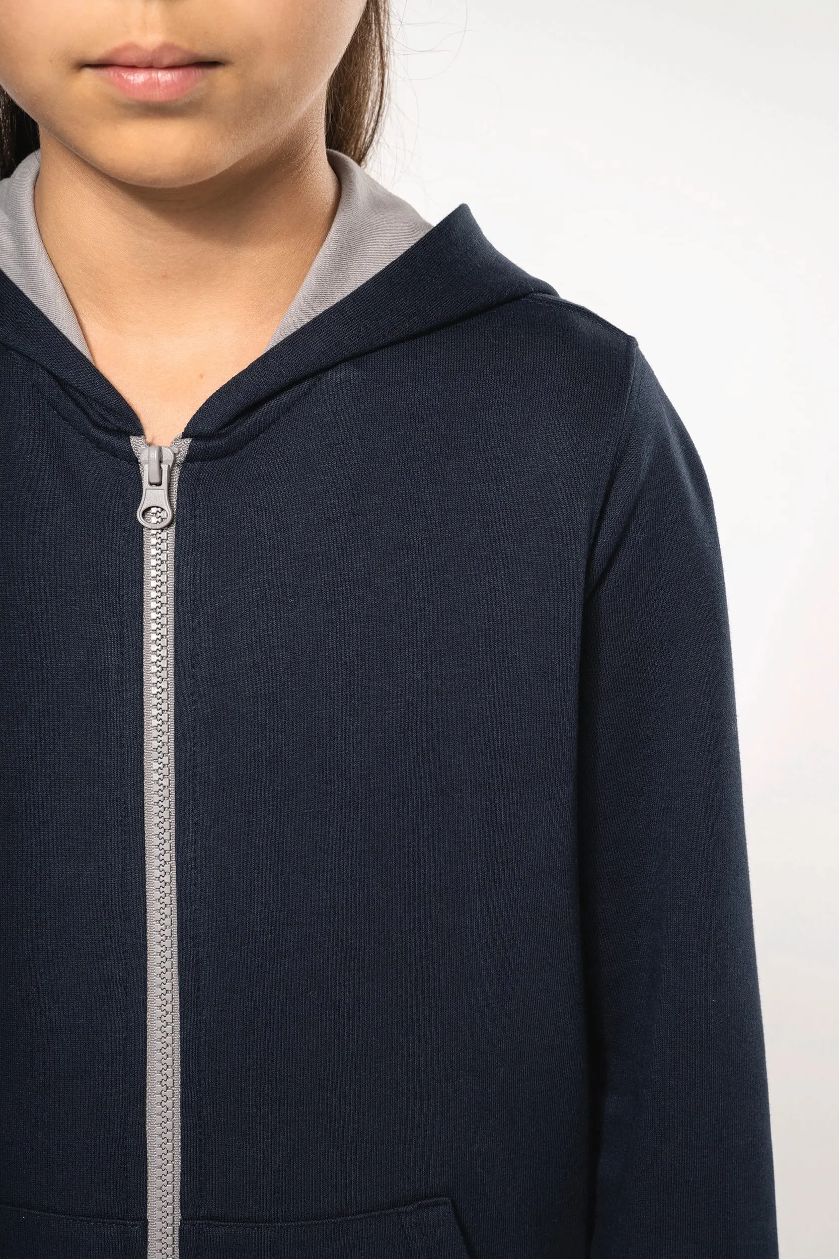 Sudadera capucha y cremallera niños
