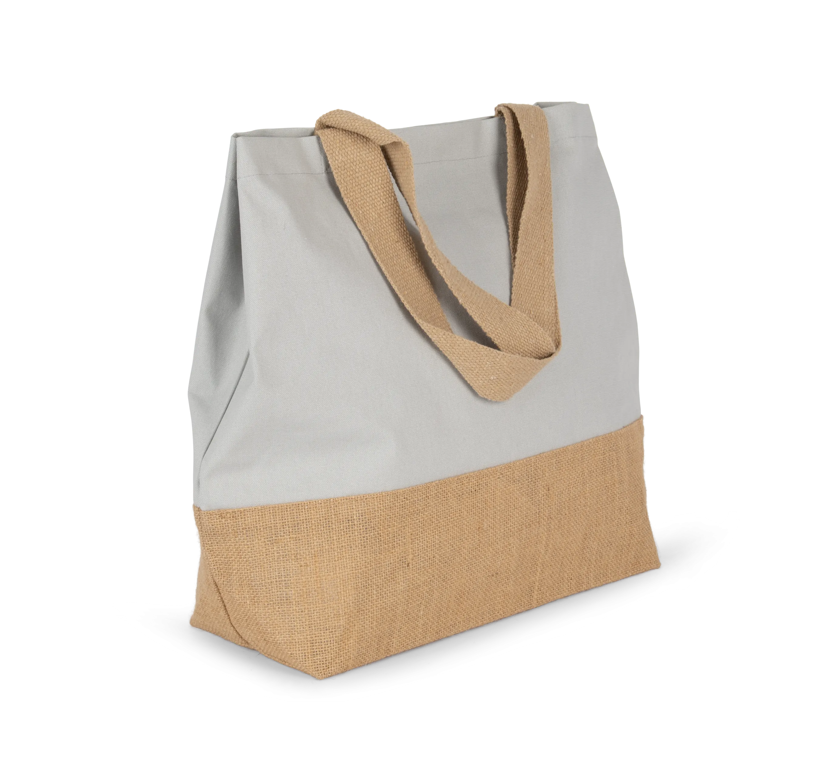 Bolsa shopper de yute & algodón canvas