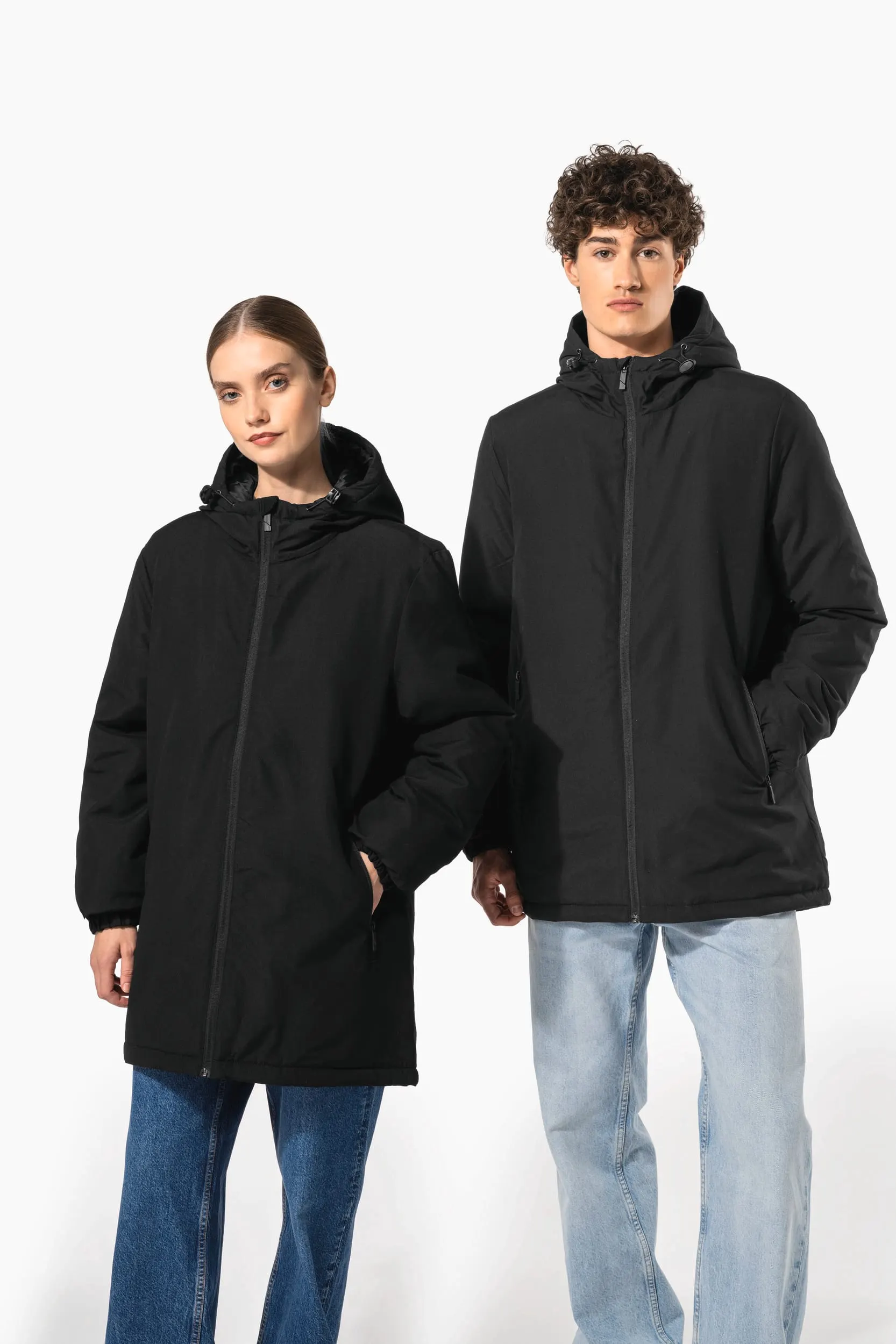 Parka con capucha reciclada unisex