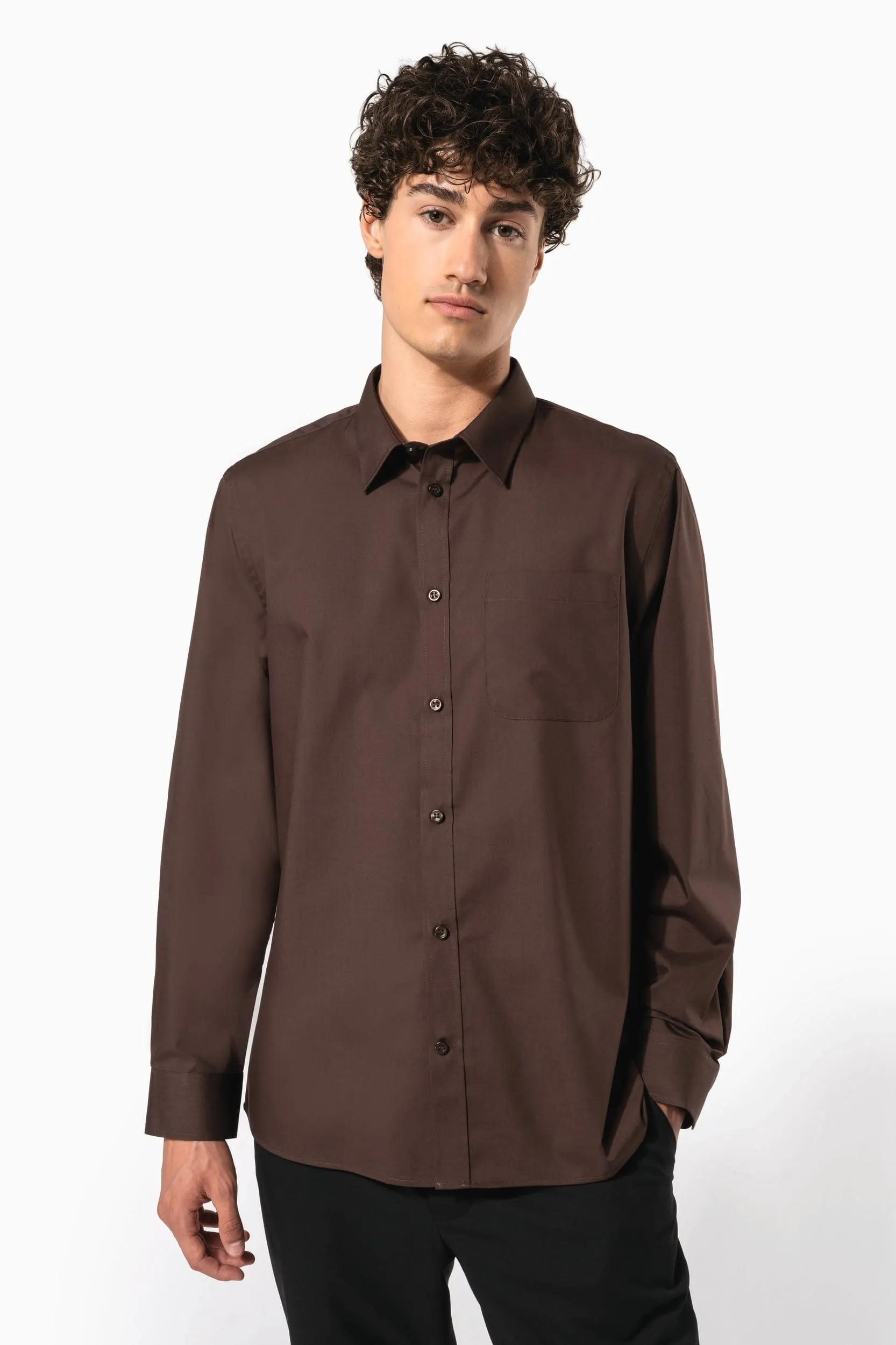 Camisa popelina de polialgodón de fácil cuidado hombre