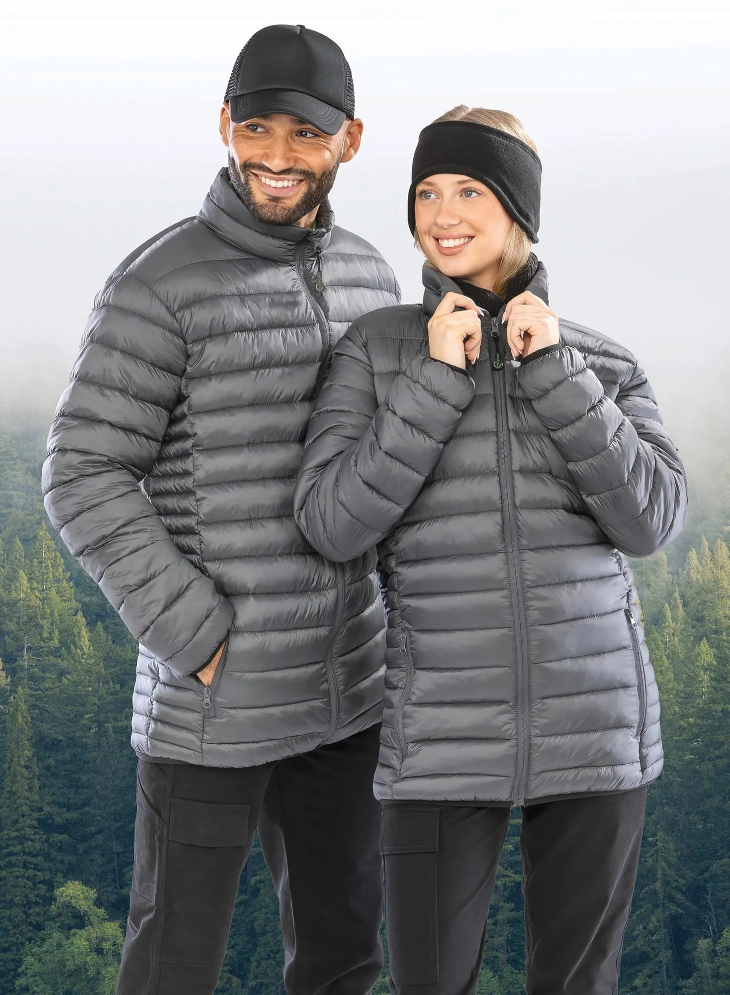 Chaqueta acolchada reciclada sin capucha