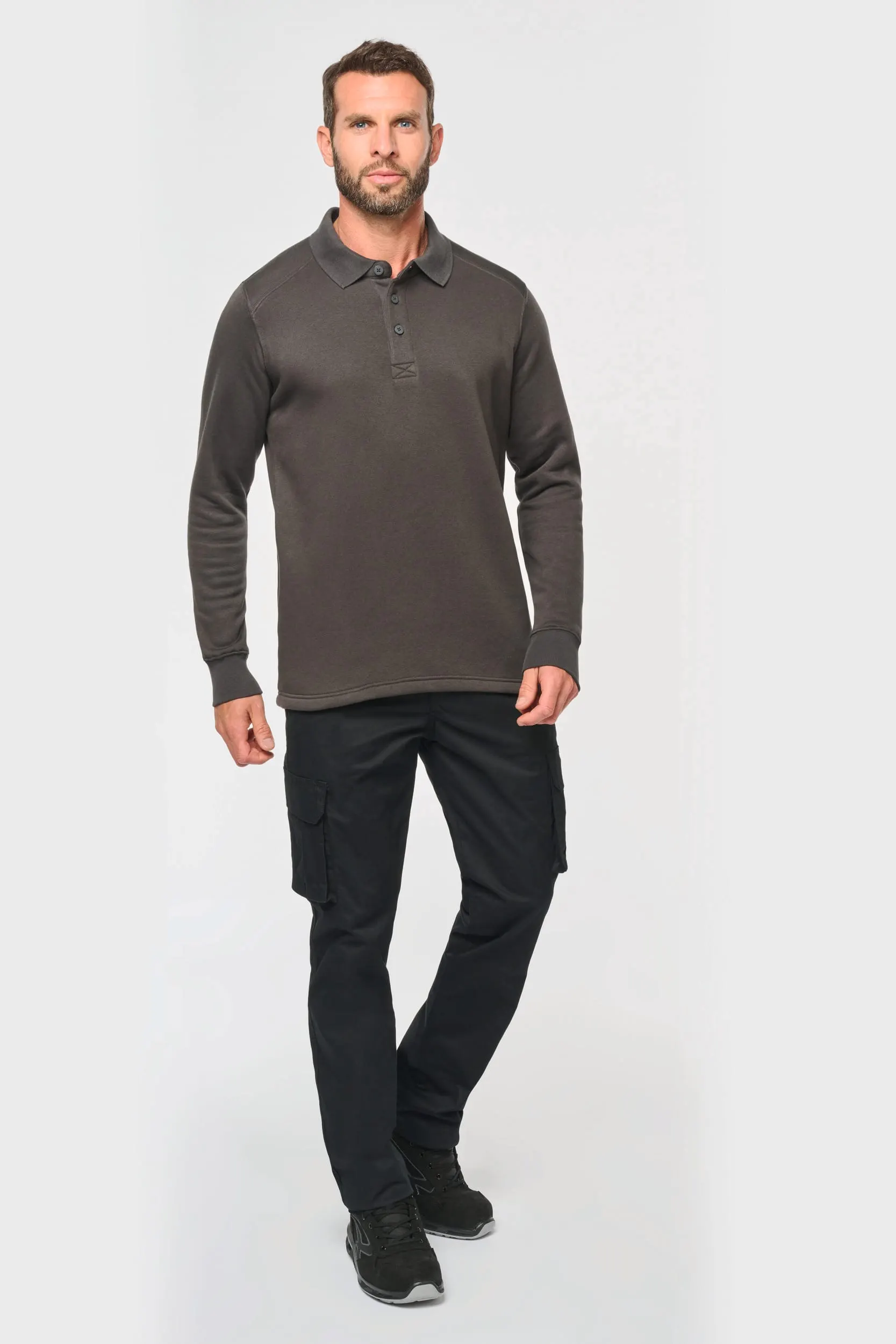 Sudadera cuello polo