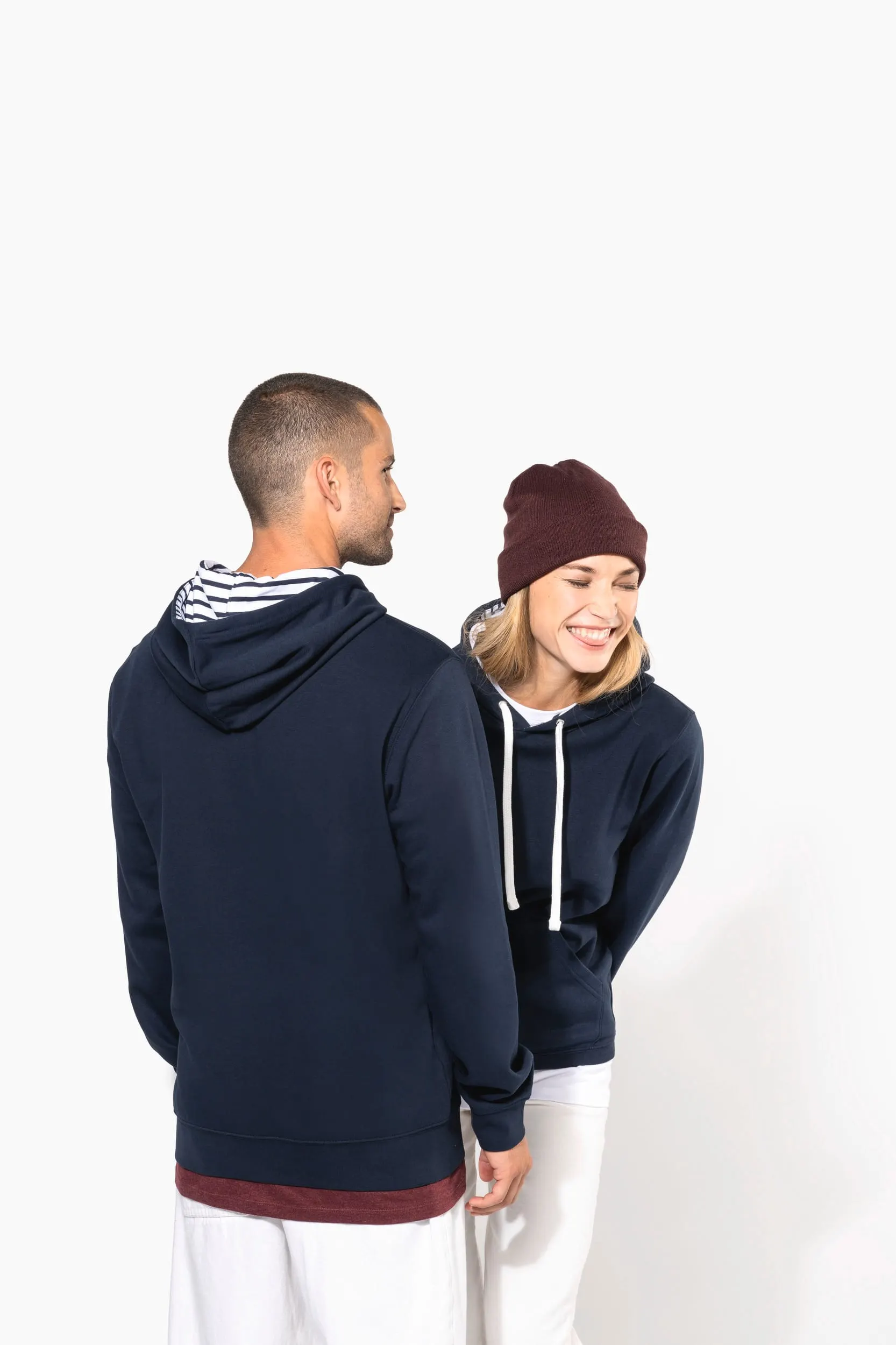 Sudadera con capucha de forro contrastado  - Unisex