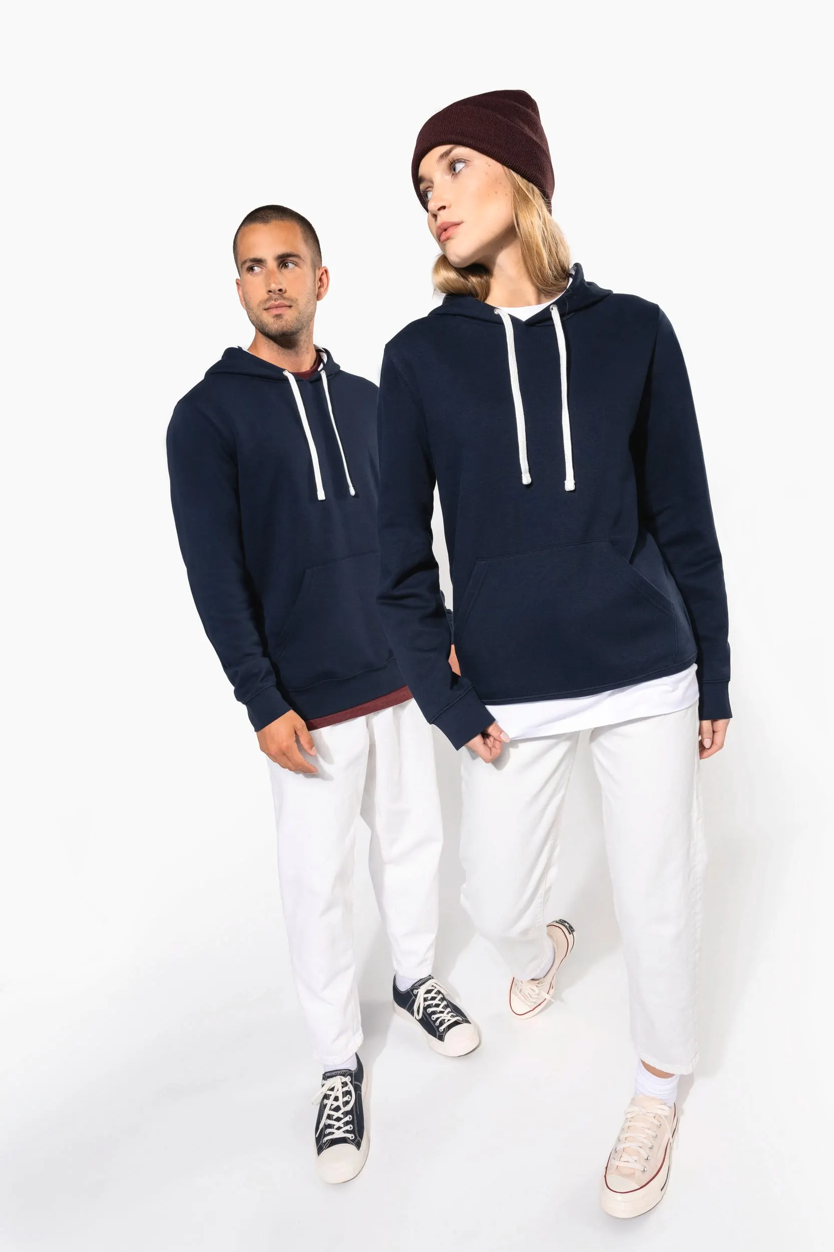 Sudadera con capucha de forro contrastado  - Unisex