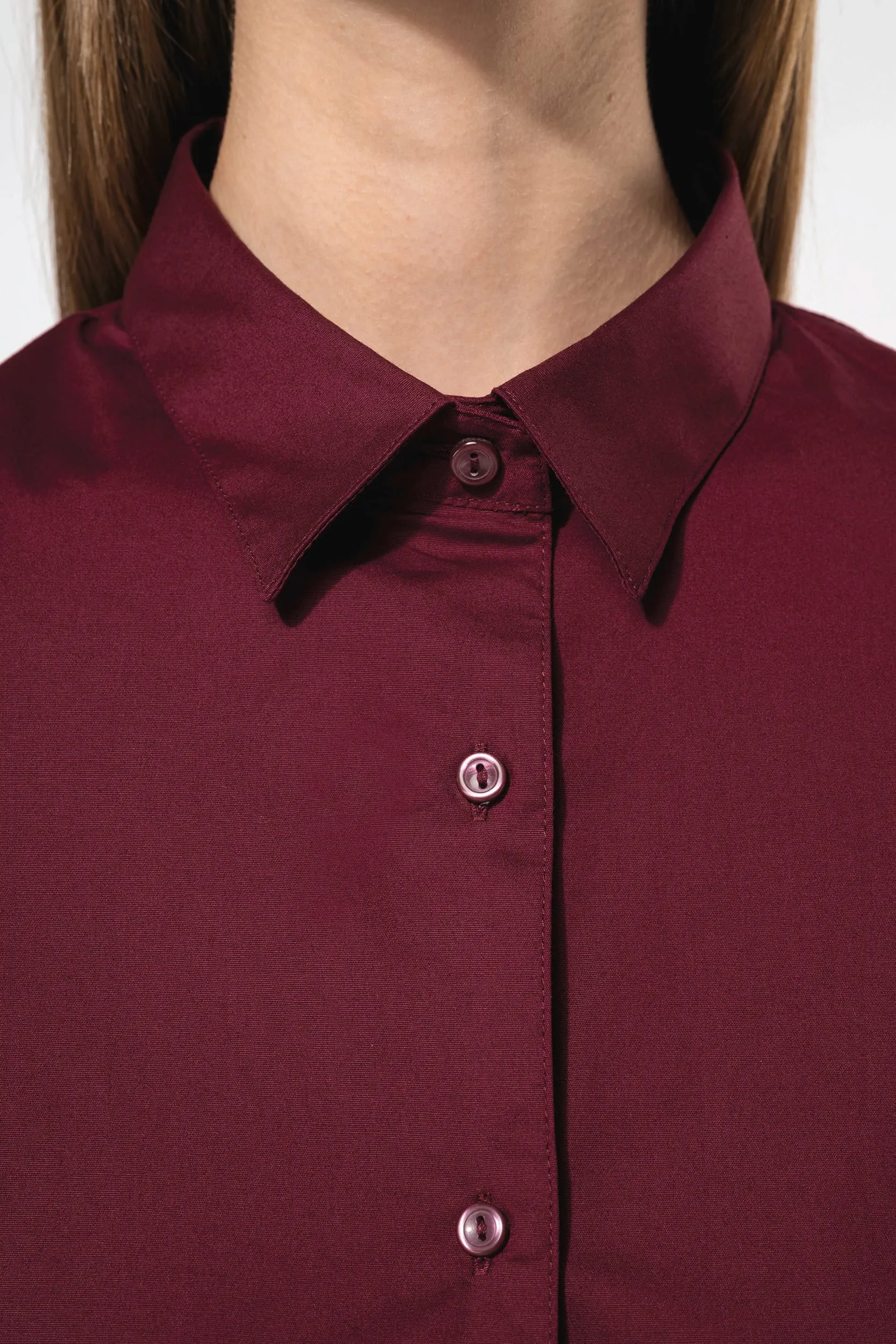 Camisa stretch manga corta mujer