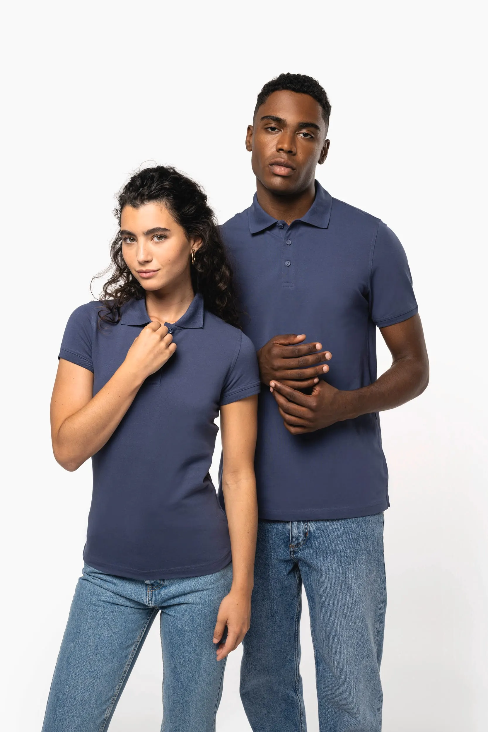 Polo de punto piqué manga corta hombre