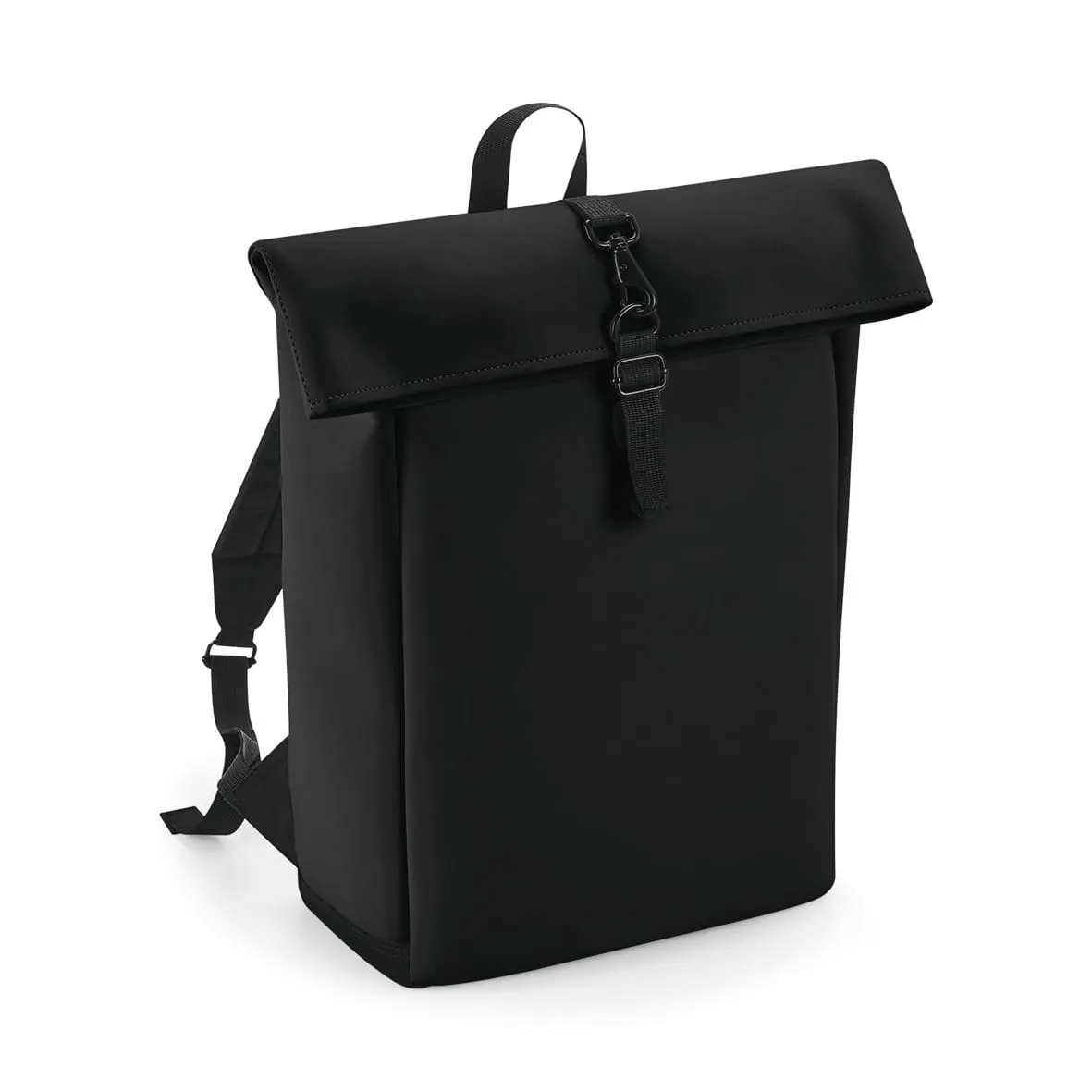 Mochila de poliuretano mate con solapa enrollable<br/>