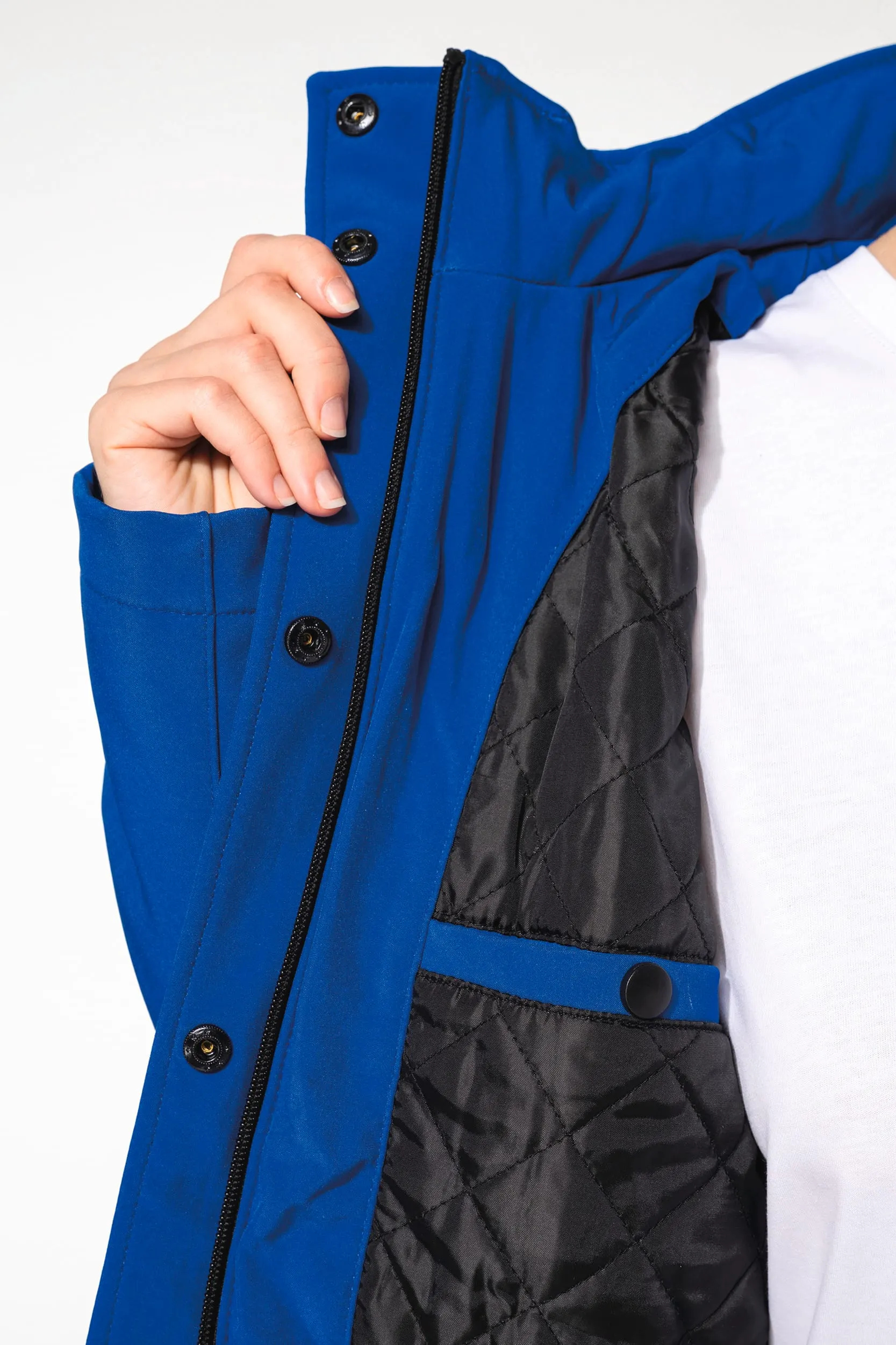 Parka softshell acolchada con capucha mujer
