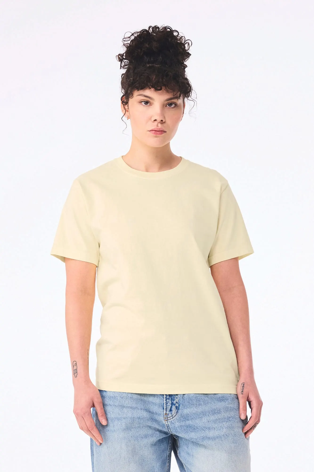 Camiseta de efecto lavado gruesa unisex