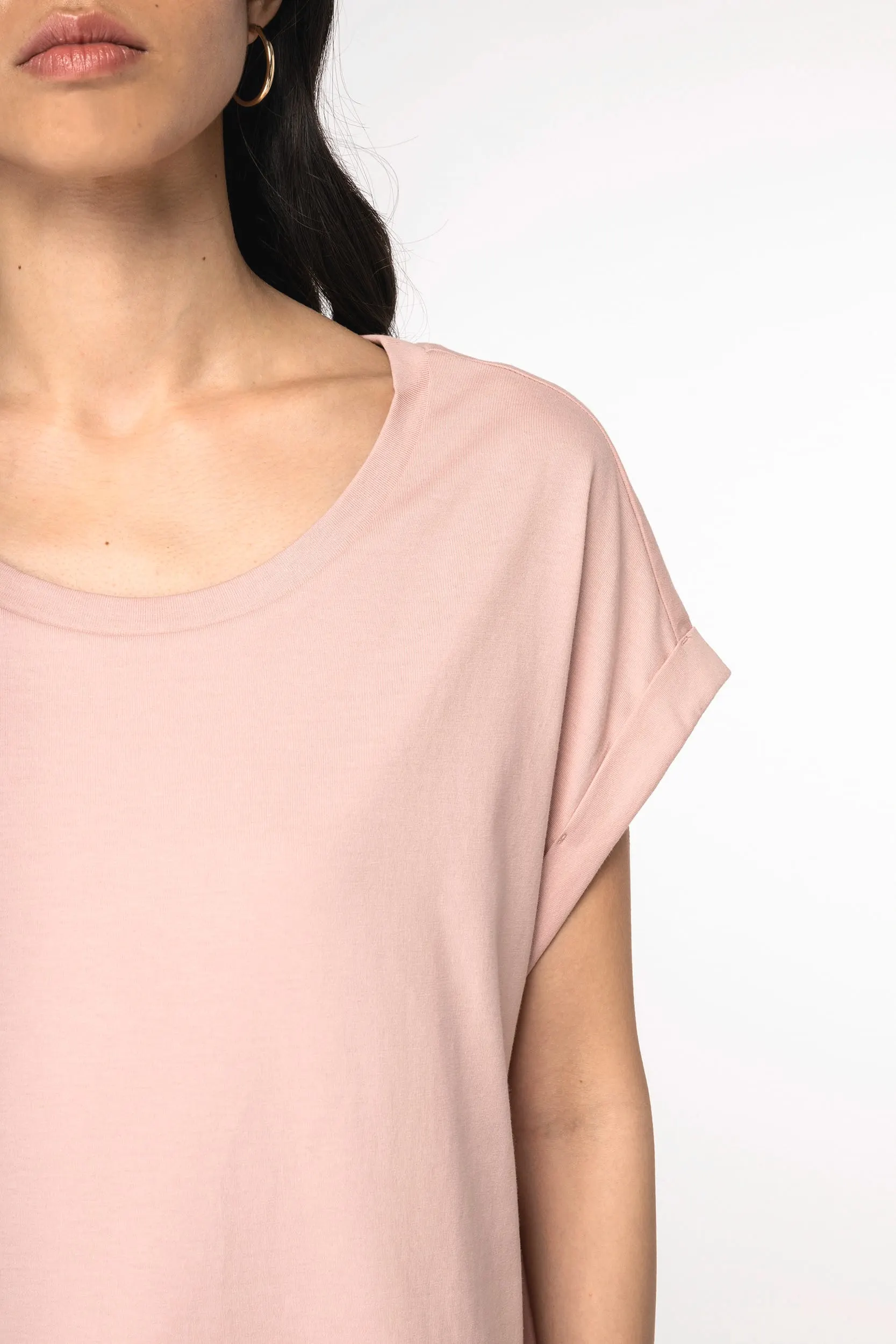 Camiseta ecorresponsable mangas vueltas mujer